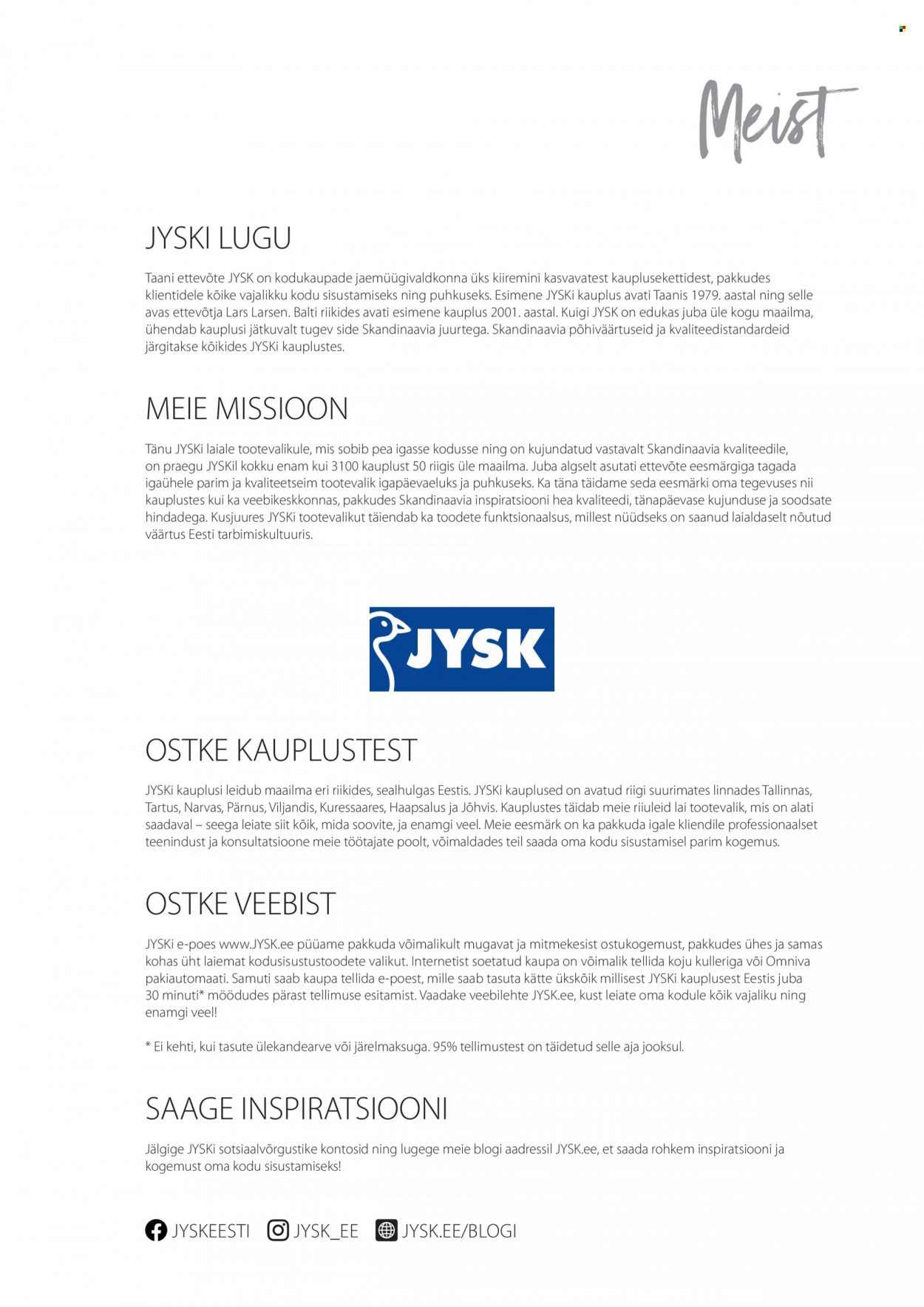 jysk - JYSK kliendileht - Elu ja unistused Skandinaavia stiilis - page: 3