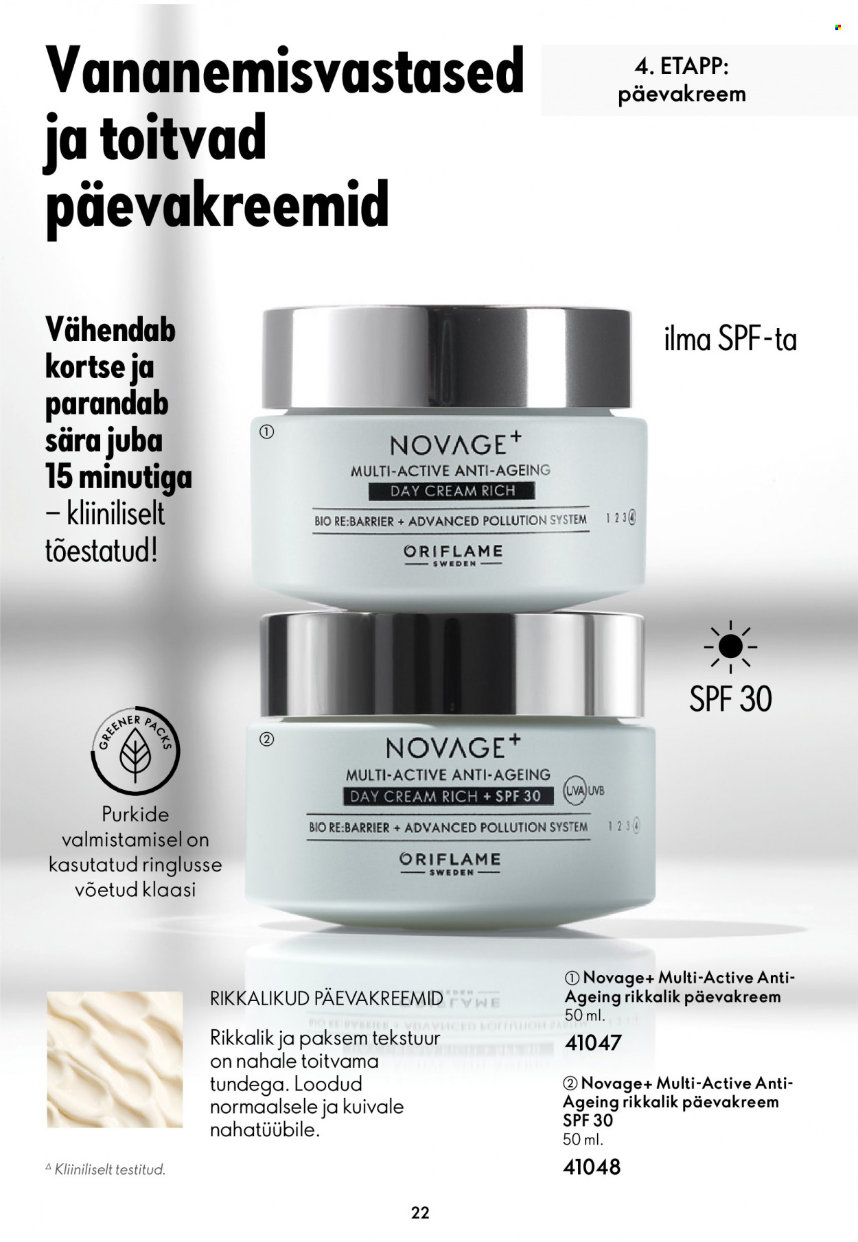 oriflame - Oriflame kliendileht - Novage+ tutvustus - page: 22