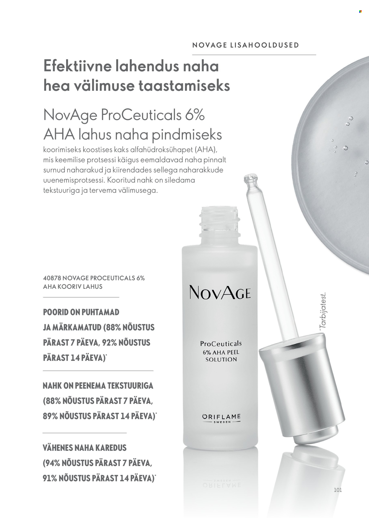 oriflame - Oriflame kliendileht - Novage+ tootejuht - page: 101