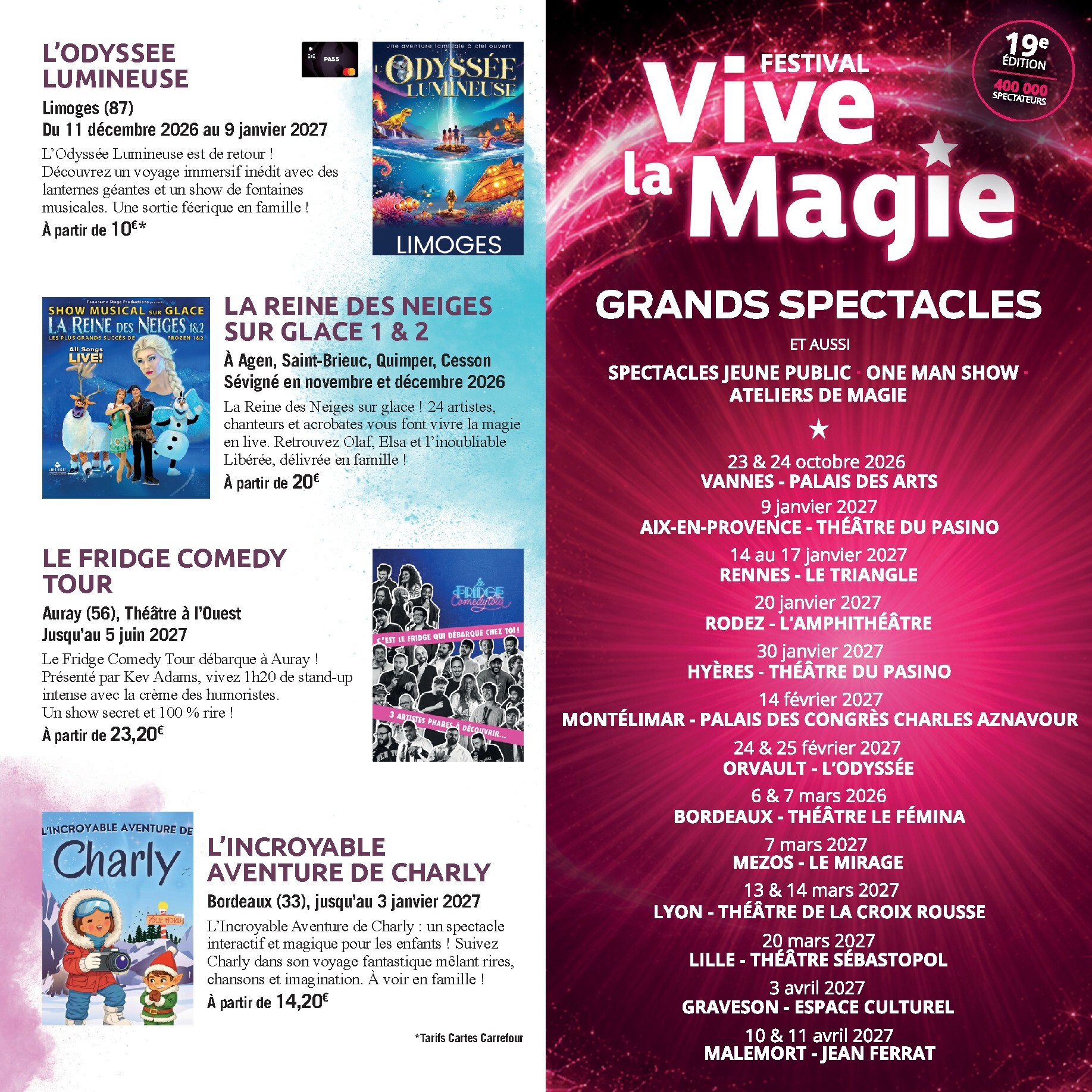 carrefour - Current Carrefour - LE Book Des Sorties Automne leaflet valid from du vendredi 02/10/2026 to du dimanche 07/02/2027 - page: 17