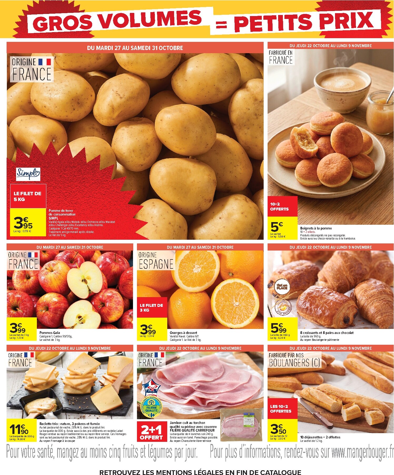 carrefour - Flyer Carrefour - Gros Volumes = Petits Prix pour la semaine prochaine du de jeudi 22/10/2026 au du lundi 09/11/2026 - page: 19