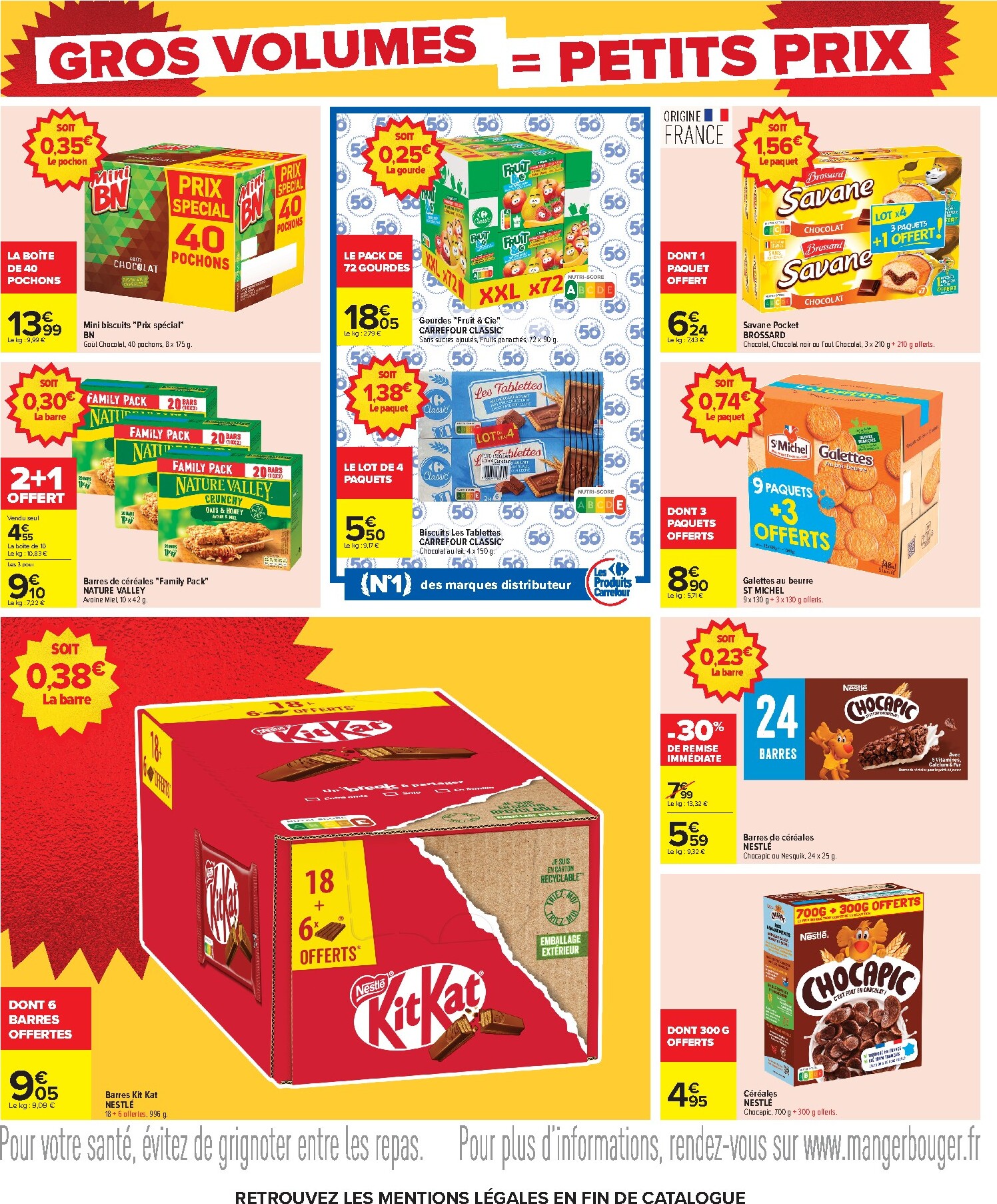 carrefour - Flyer Carrefour - Gros Volumes = Petits Prix pour la semaine prochaine du de jeudi 22/10/2026 au du lundi 09/11/2026 - page: 20