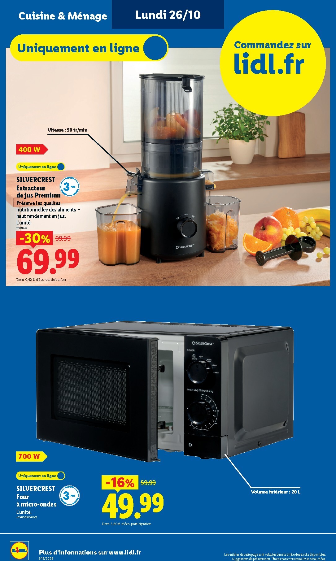 lidl - Flyer Lidl pour la semaine prochaine du de jeudi 22/10/2026 au du mercredi 28/10/2026 - page: 48