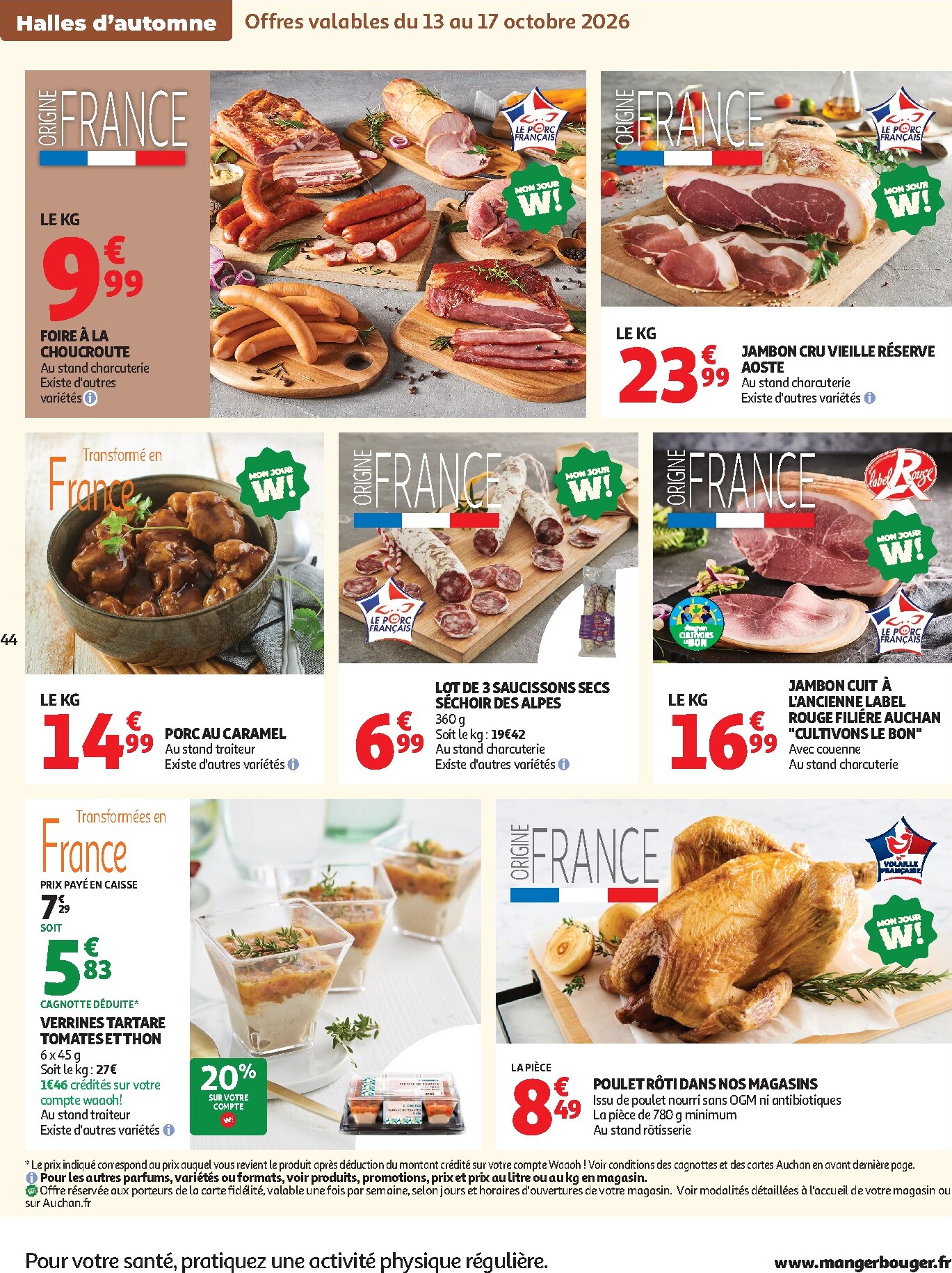 auchan - Flyer Auchan pour la semaine prochaine du du mardi 13/10/2026 au du dimanche 25/10/2026 - page: 44