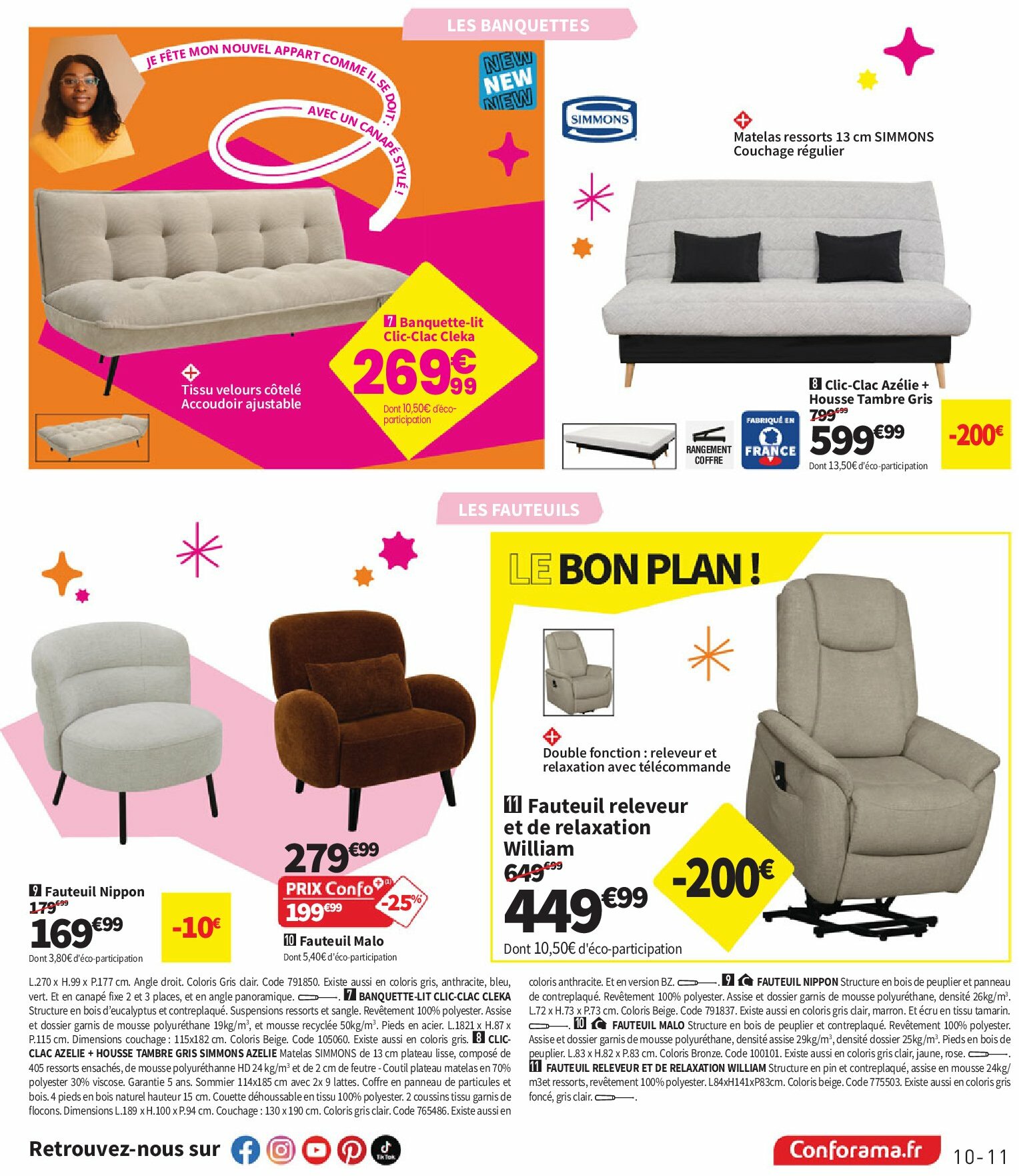 conforama - Catalogue Conforama valable du 26/08 au 29/09 - page: 11