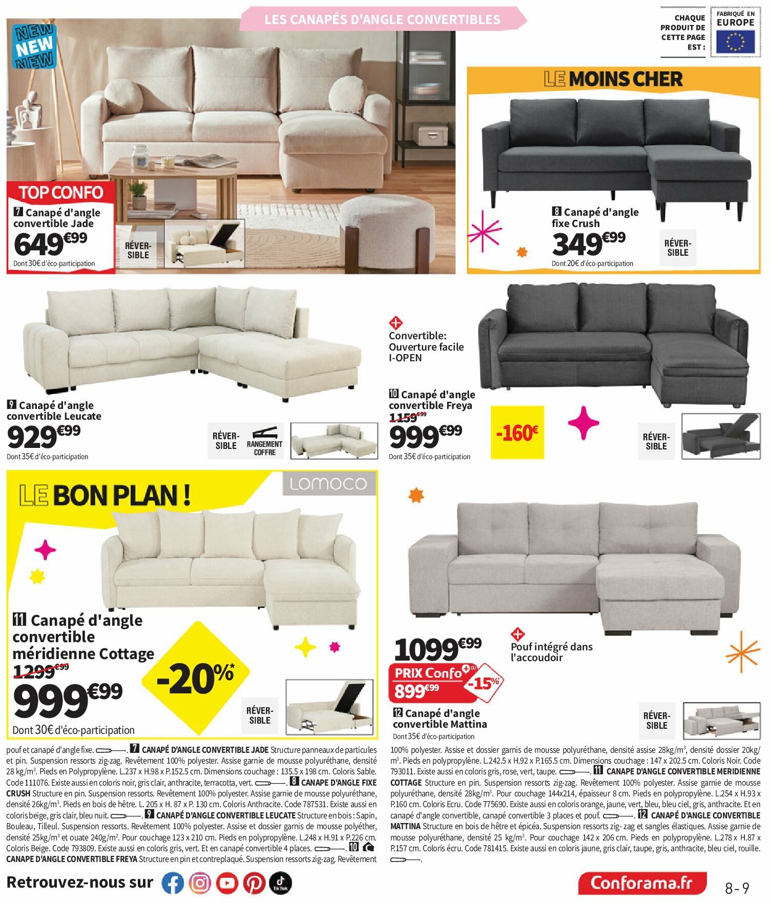 conforama - Catalogue Conforama valable du 26/08 au 29/09 - page: 9