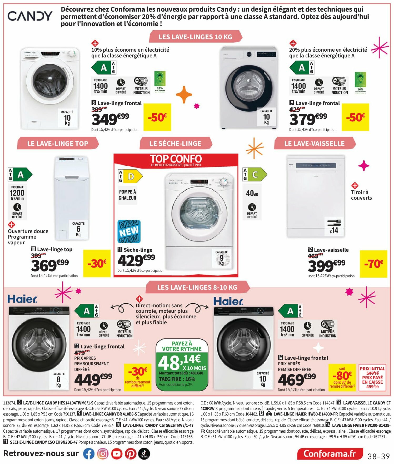 conforama - Catalogue Conforama valable du 26/08 au 29/09 - page: 39