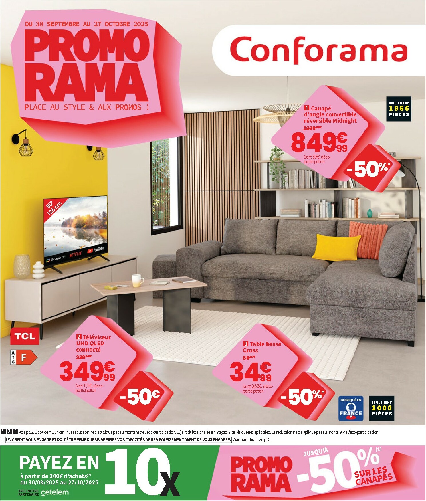 conforama - Catalogue Conforama valable du 30/09 au 27/10