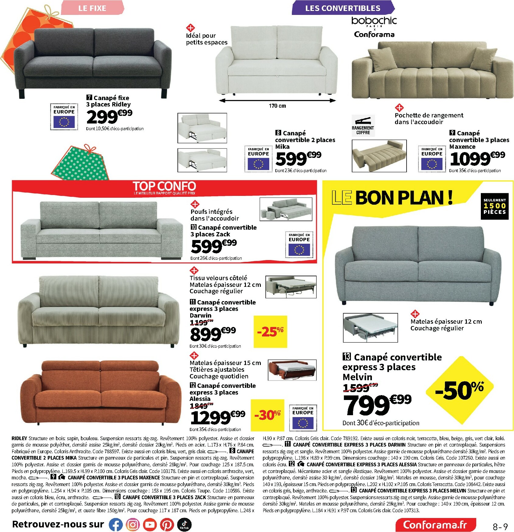 conforama - Catalogue Conforama valable du 28/10 au 25/12 - page: 9