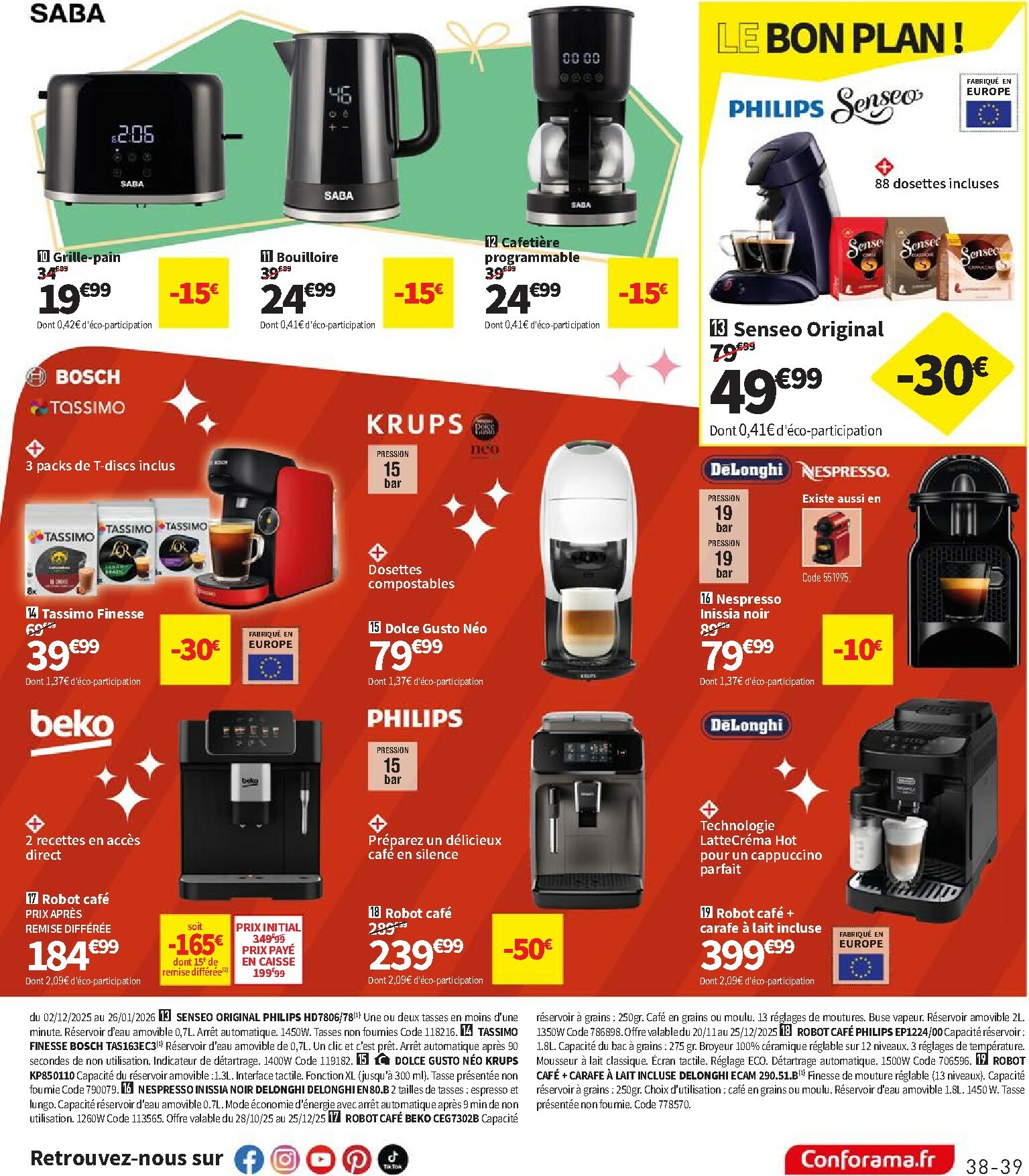 conforama - Catalogue Conforama - Los Promos valable du 02/12 au 25/12 - page: 39