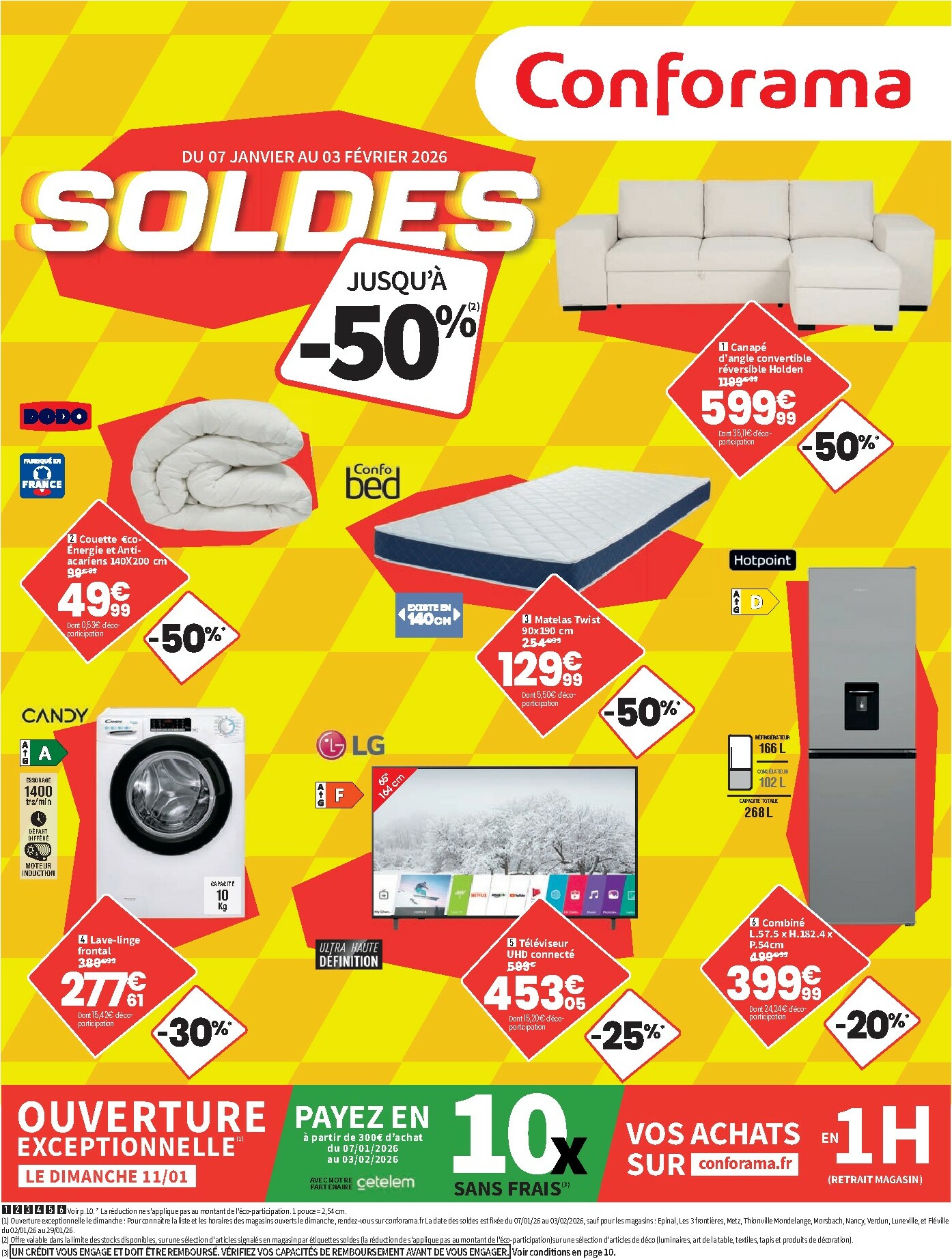 conforama - Catalogue Conforama - Soldes valable du 07/01 au 03/02