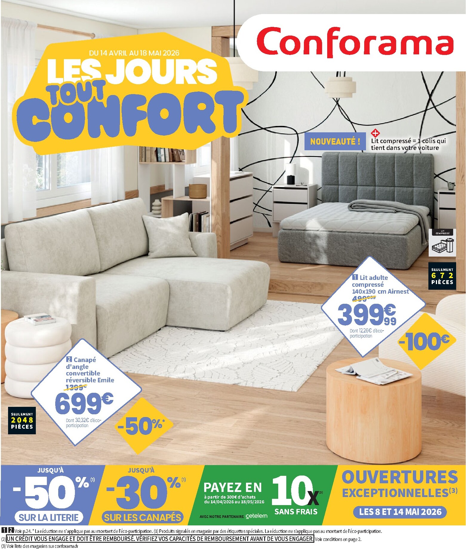 conforama - Current Conforama leaflet valid from du mardi 14/04/2026 to du lundi 18/05/2026