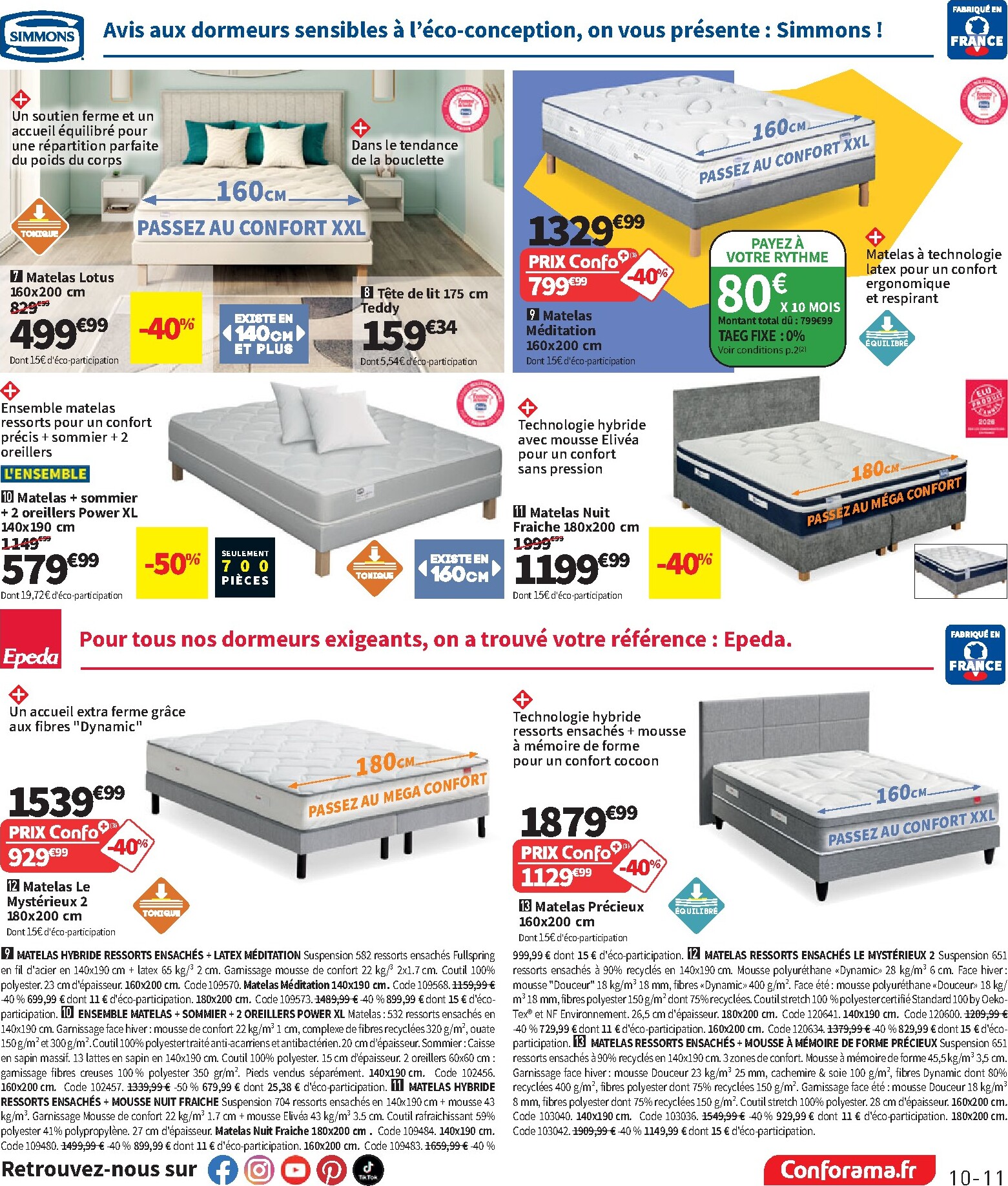 conforama - Current Conforama leaflet valid from du mardi 14/04/2026 to du lundi 18/05/2026 - page: 11