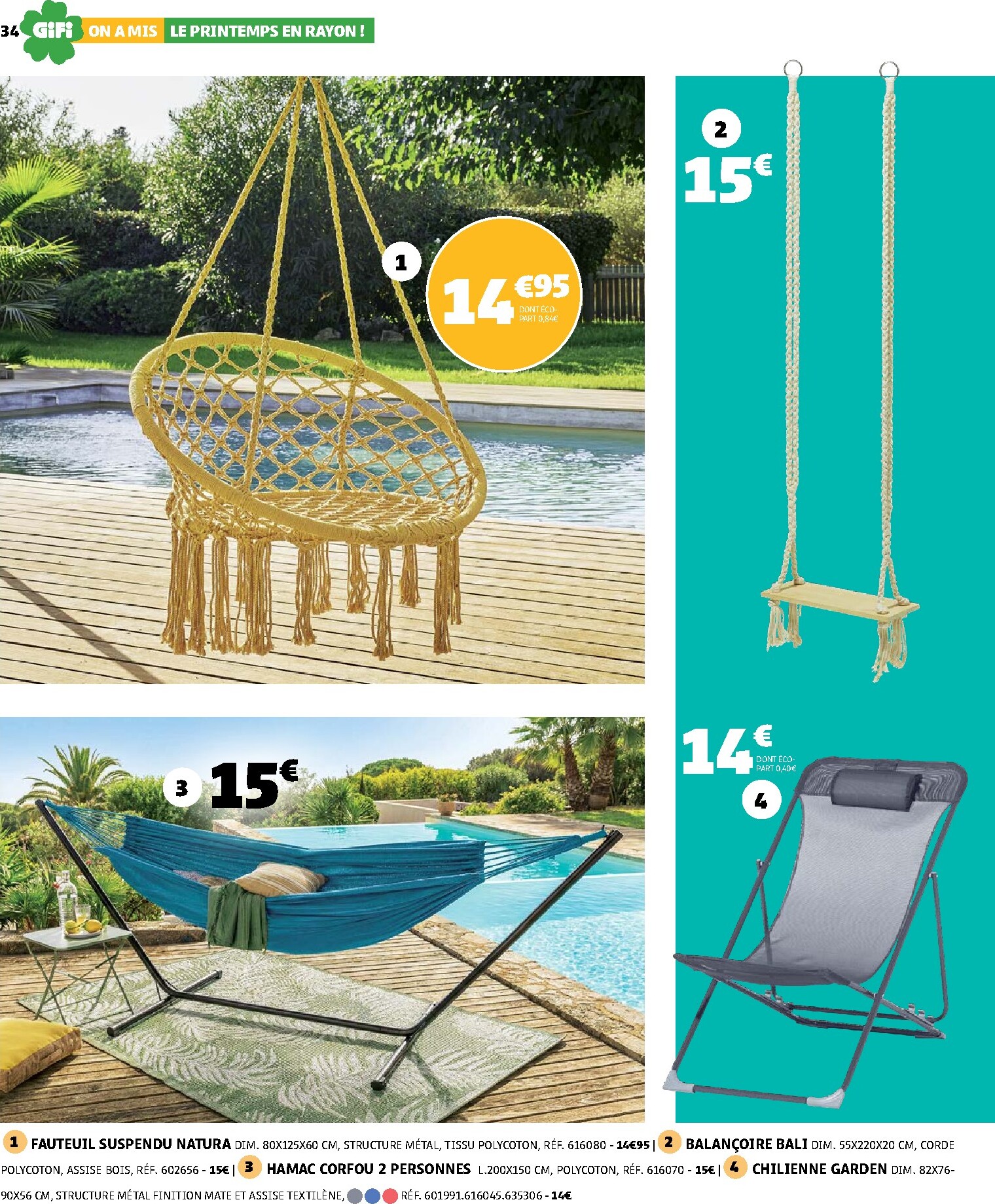 gifi - Catalogue Gifi - On a mis le printemps en rayon ! valable du 10/03/2026 au 30/03/2026 - page: 34