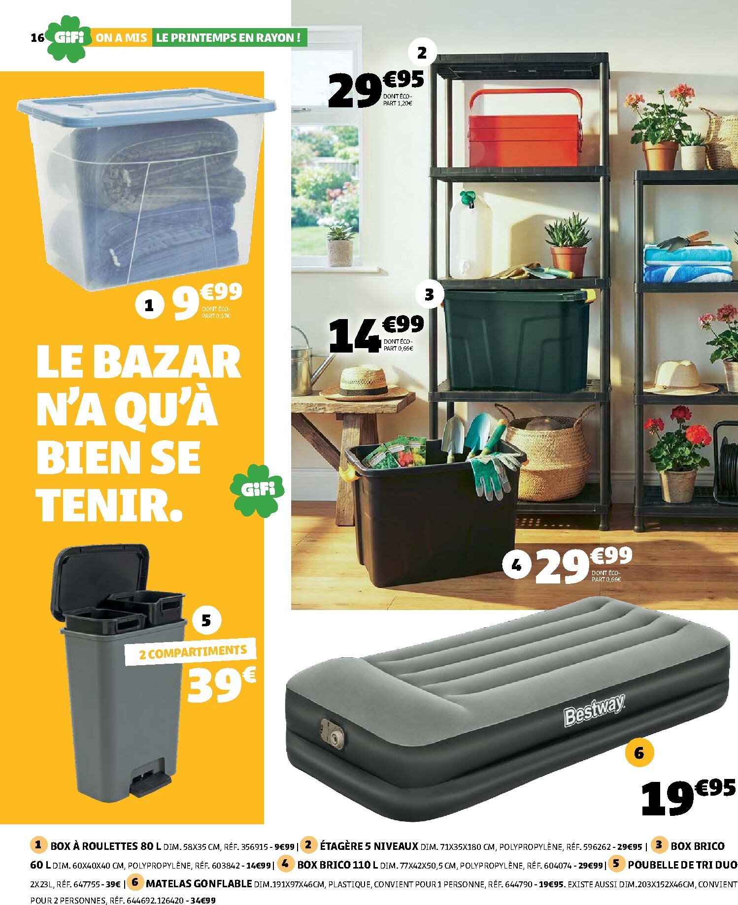 gifi - Catalogue Gifi - On a mis le printemps en rayon ! valable du 10/03/2026 au 30/03/2026 - page: 16