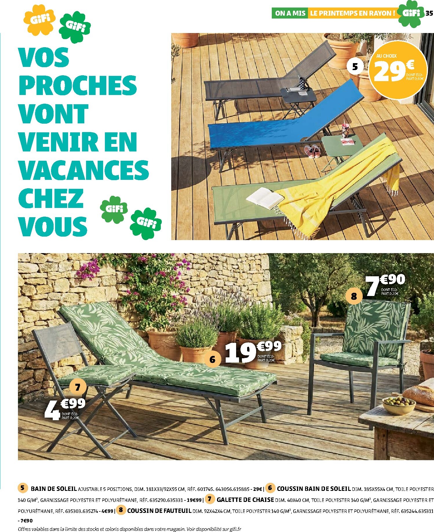 gifi - Catalogue Gifi - On a mis le printemps en rayon ! valable du 10/03/2026 au 30/03/2026 - page: 35