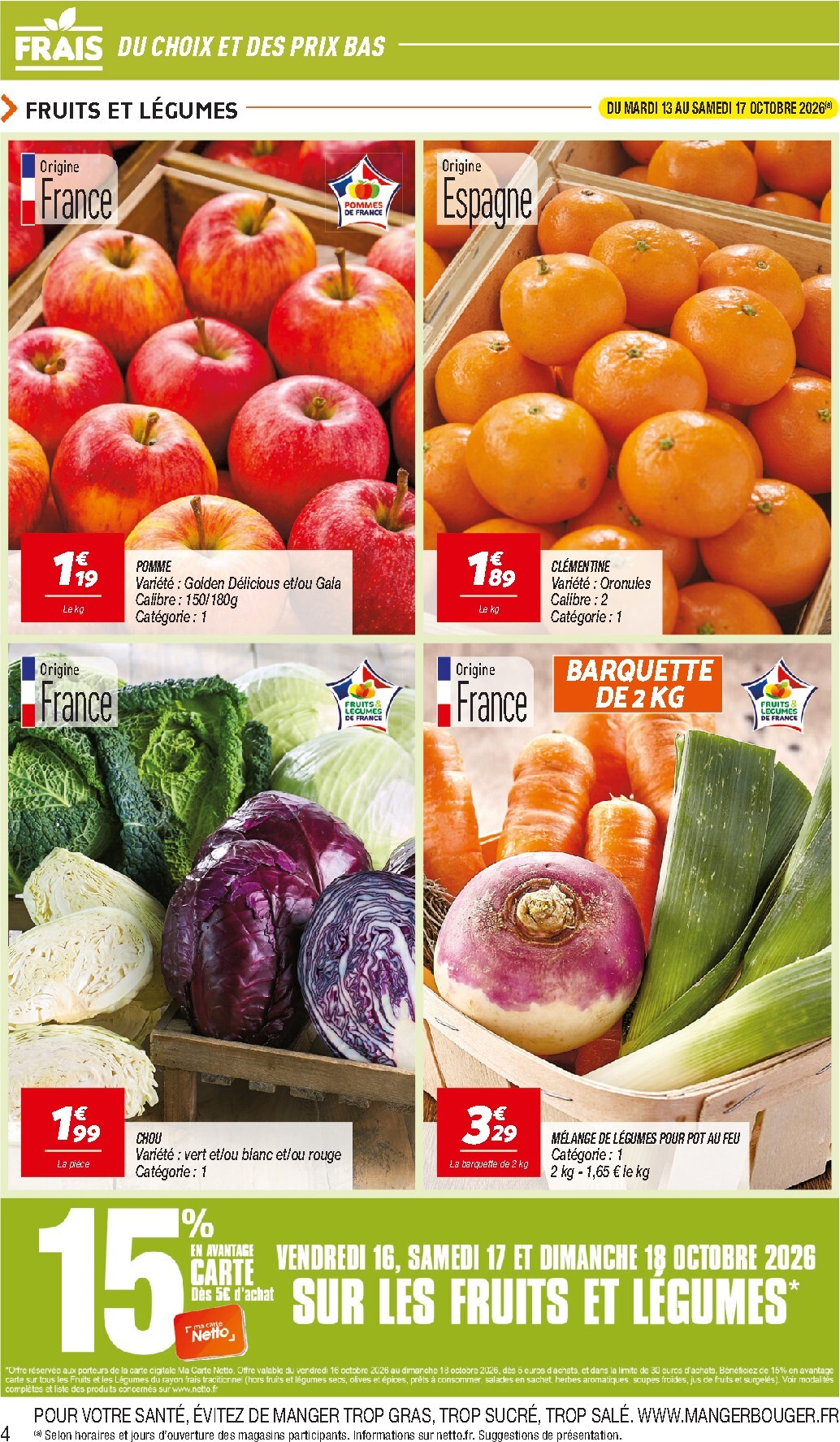 netto - Flyer Netto pour la semaine prochaine du du mardi 13/10/2026 au du lundi 19/10/2026 - page: 4
