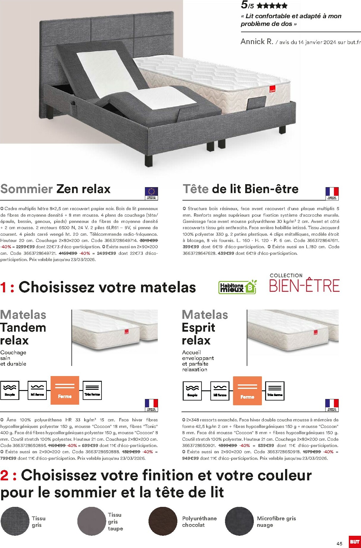 but - Catalogue But - Guide Literie valable du 02/12 au 23/02 - page: 45
