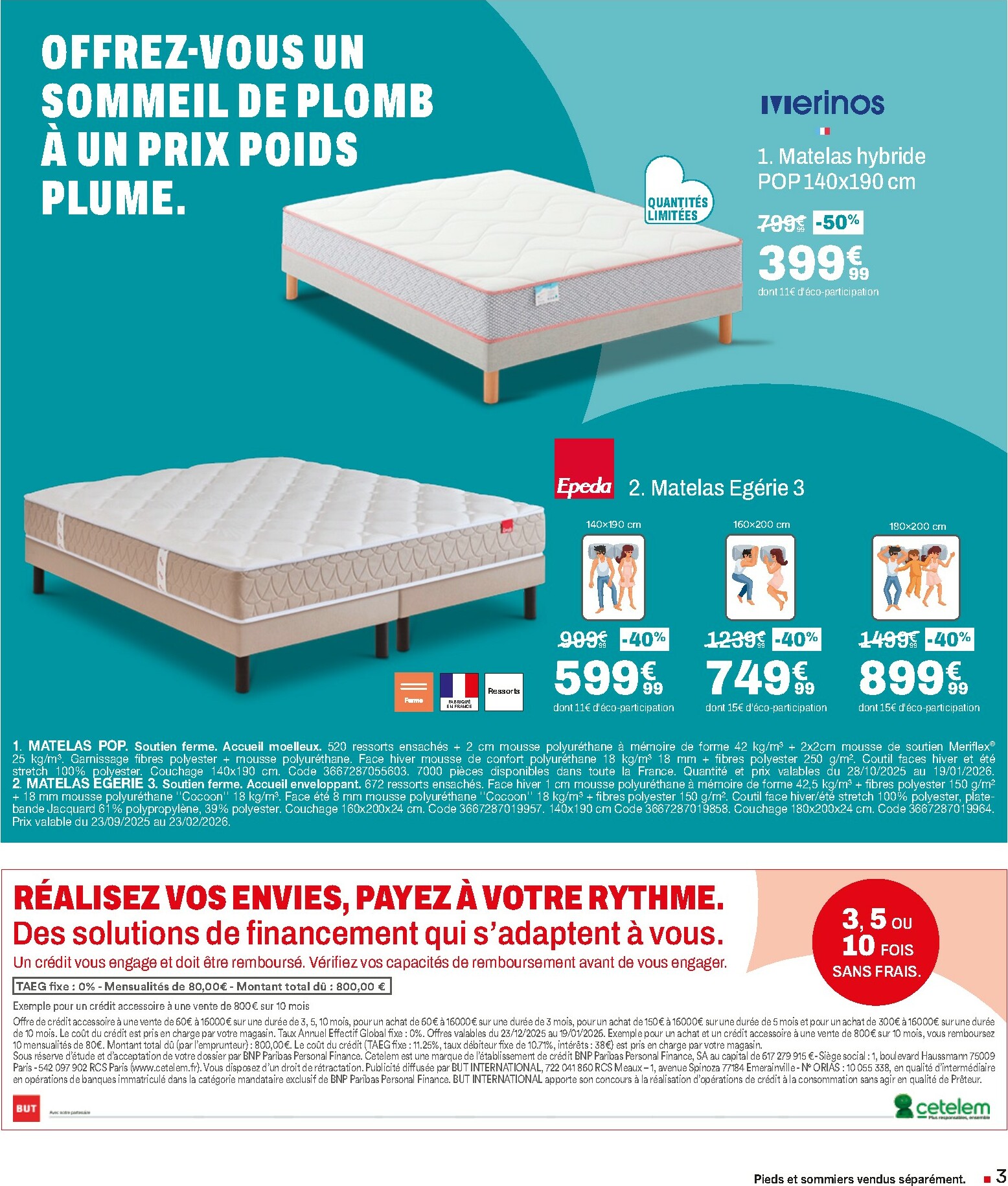 but - Catalogue But - Expert Literie valable du 23/12 au 19/01 - page: 3