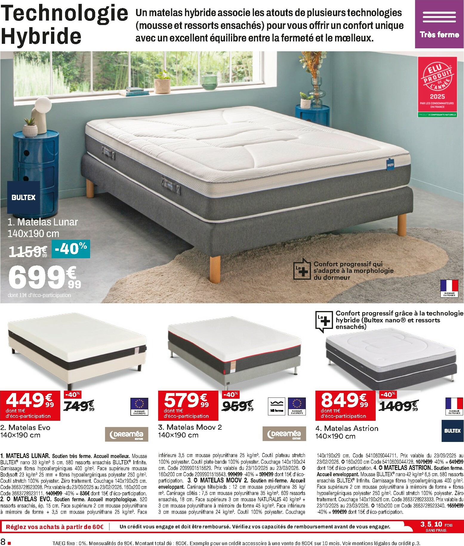 but - Catalogue But - Expert Literie valable du 23/12 au 19/01 - page: 8