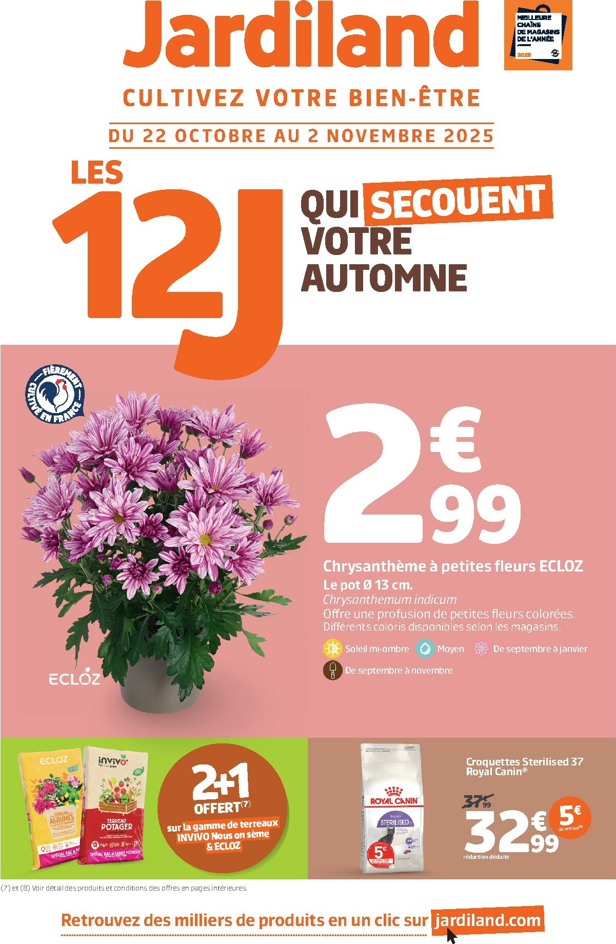 jardiland - Catalogue Jardiland valable du 22/10 au 02/11