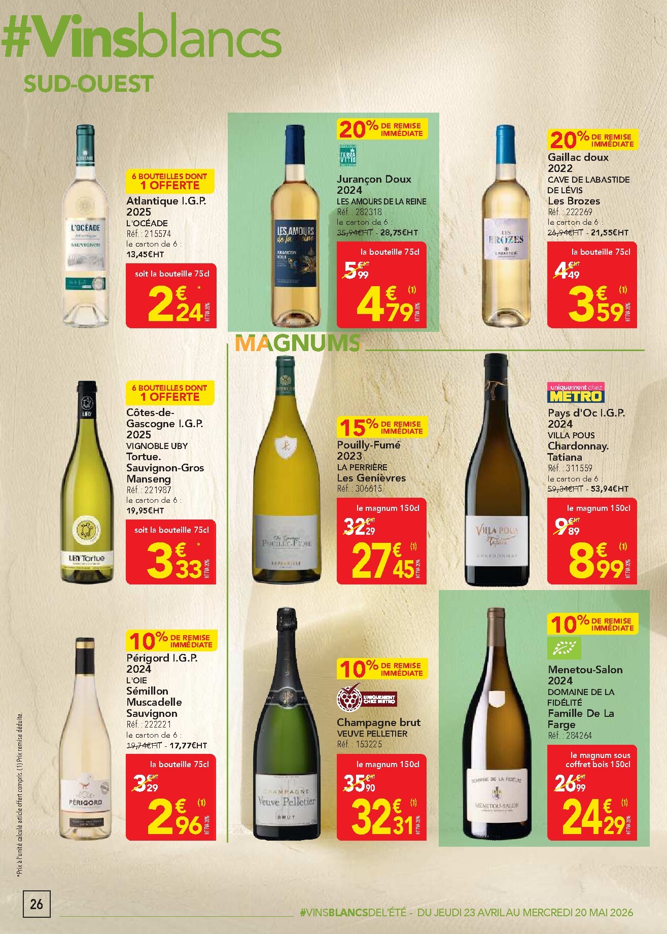 metro - Current Metro - Offres Prix & Promos Restauration leaflet valid from de jeudi 23/04/2026 to du mercredi 20/05/2026 - page: 26