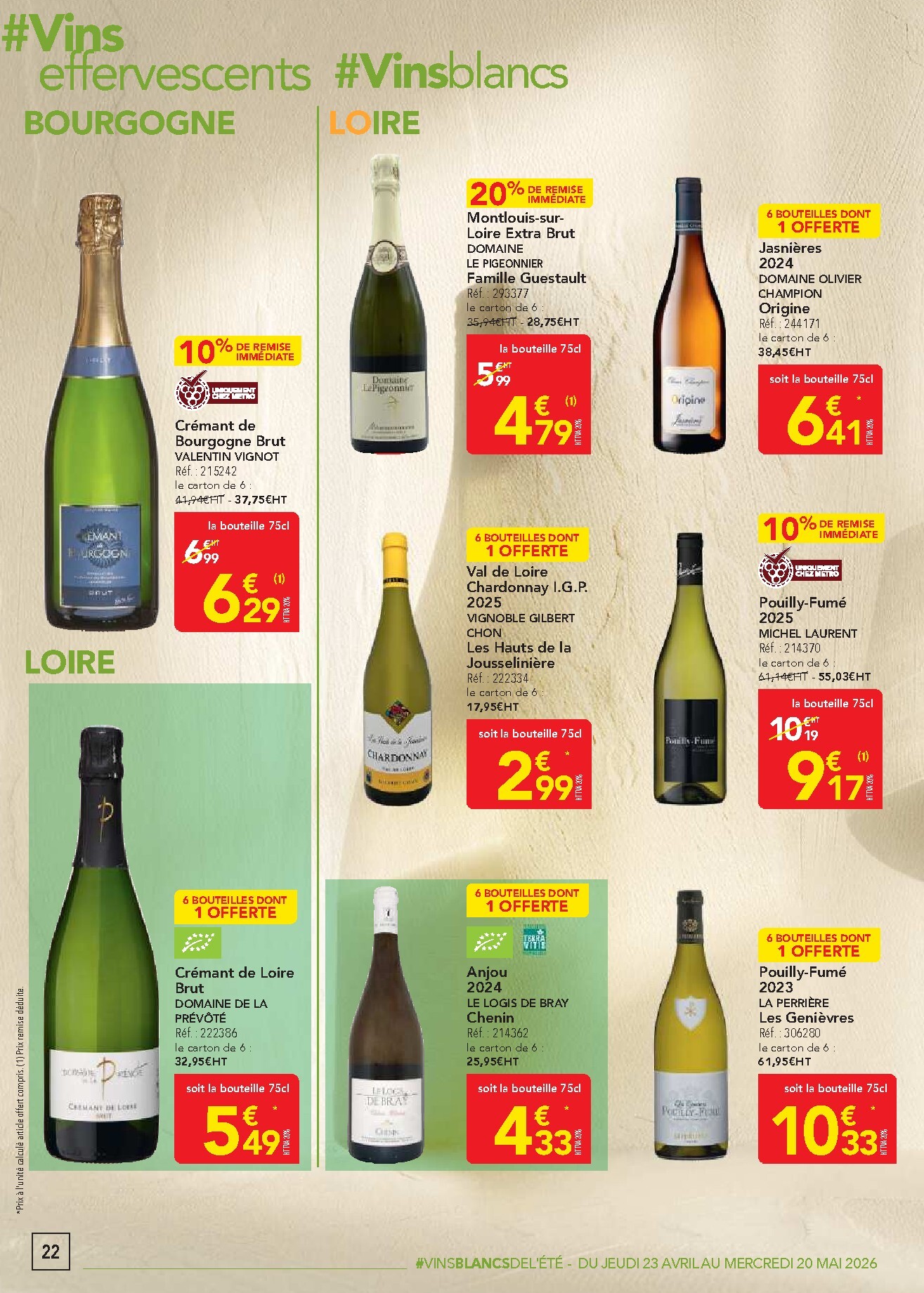 metro - Current Metro - Offres Prix & Promos Restauration leaflet valid from de jeudi 23/04/2026 to du mercredi 20/05/2026 - page: 22