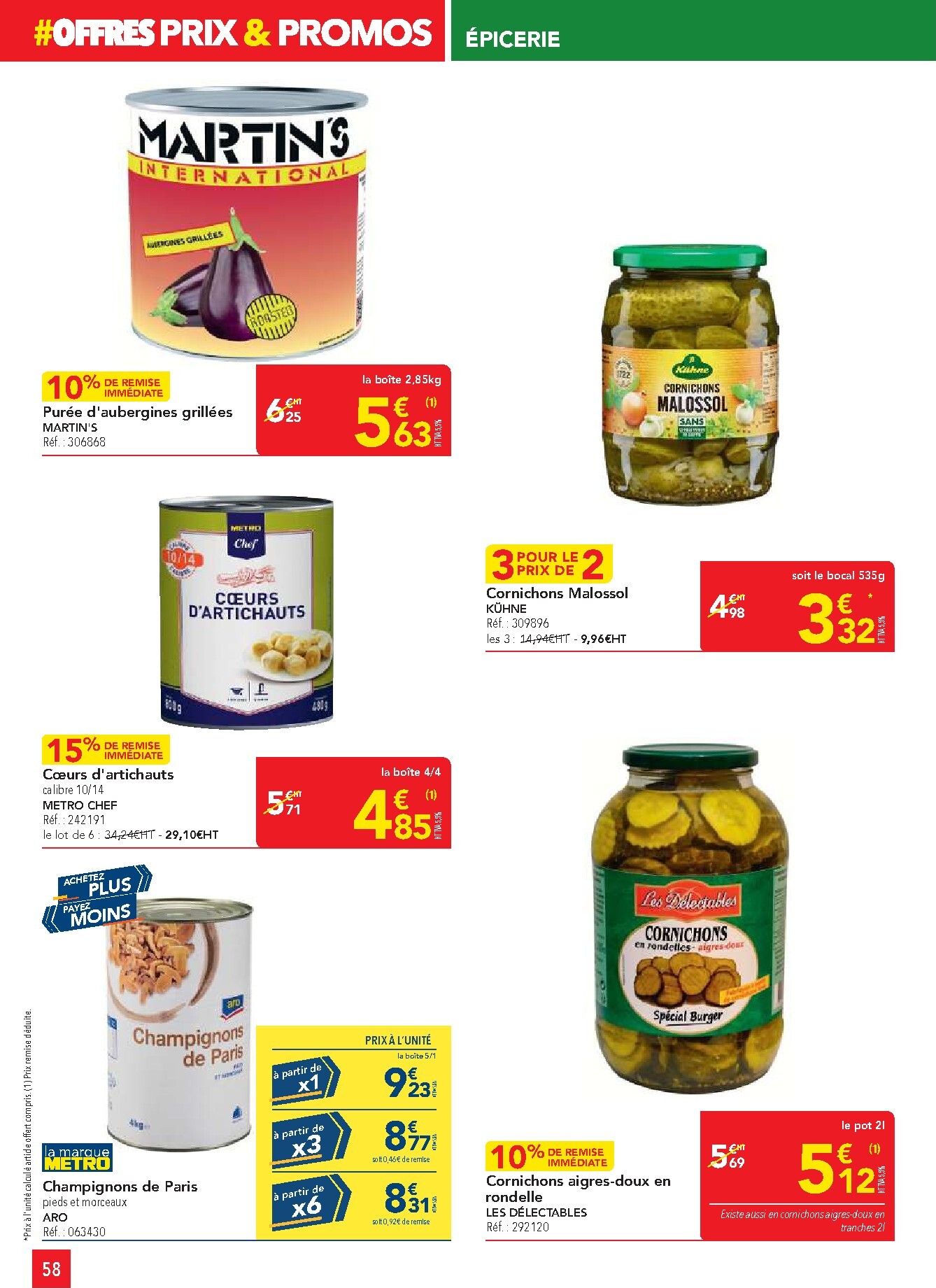 metro - Current Metro - Offres Prix & Promos Restauration leaflet valid from de jeudi 23/04/2026 to du mercredi 20/05/2026 - page: 58