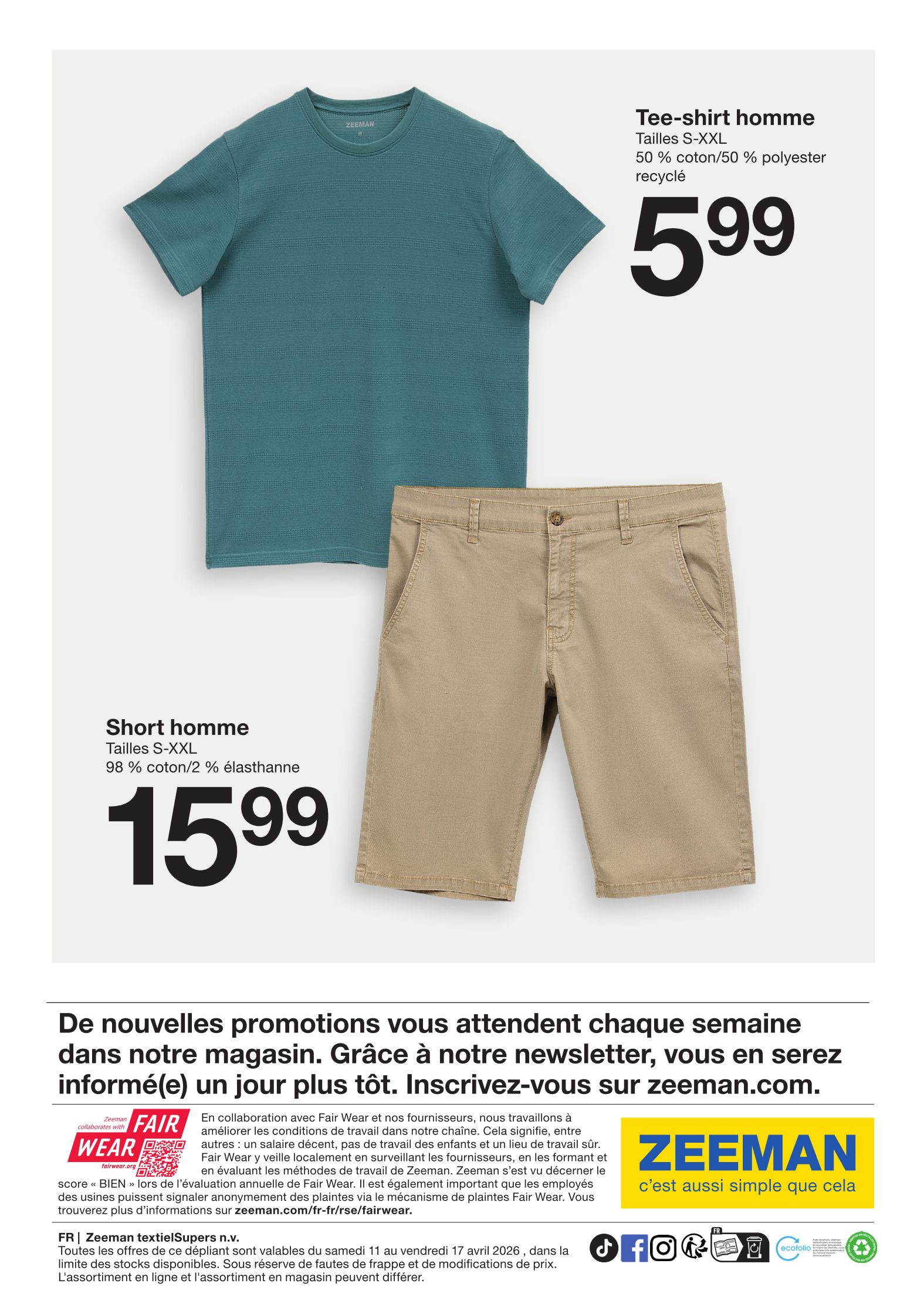 zeeman - Current Zeeman leaflet valid from du samedi 11/04/2026 to du vendredi 17/04/2026 - page: 10