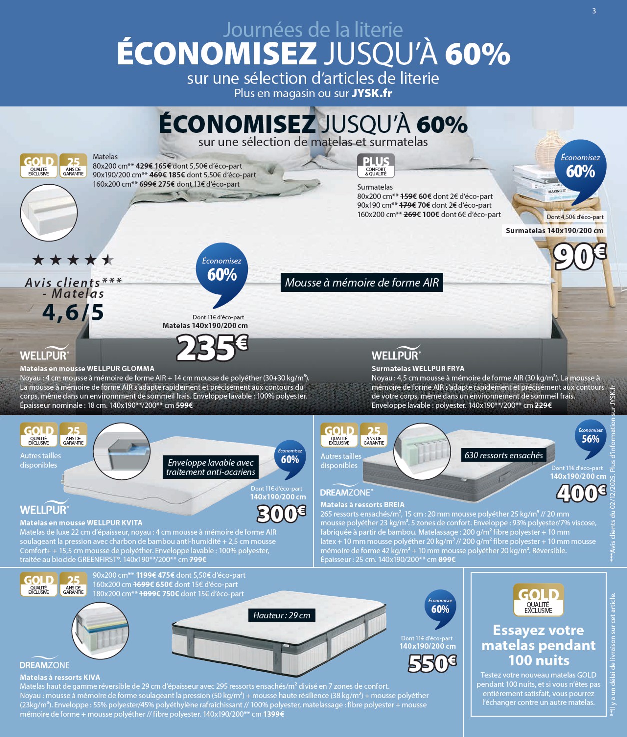 jysk - Catalogue JYSK - Offres exceptionnelles valable du 01/01 au 03/02 - page: 3