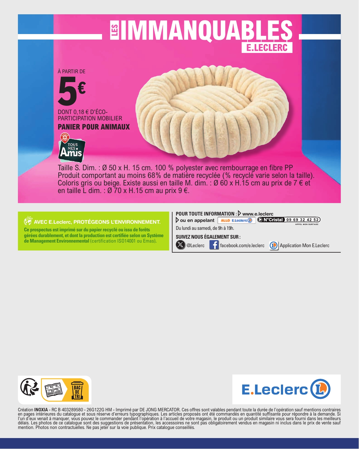 e-leclerc - Flyer E.Leclerc pour la semaine prochaine du du mardi 29/09/2026 au du samedi 10/10/2026 - page: 56