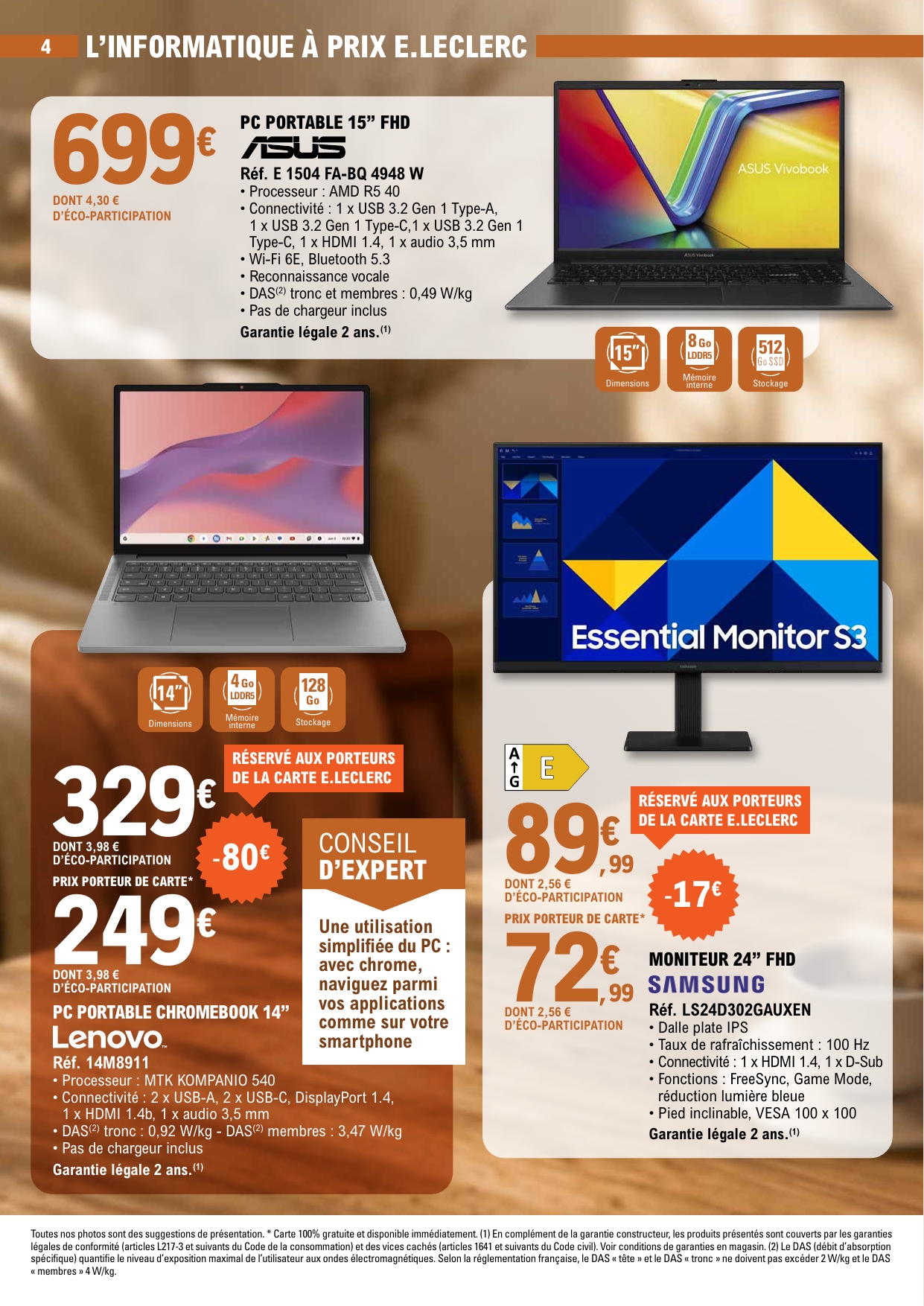 e-leclerc - Current E.Leclerc - Les prix qui réchauffent leaflet valid from du mardi 29/09/2026 to du samedi 10/10/2026 - page: 4