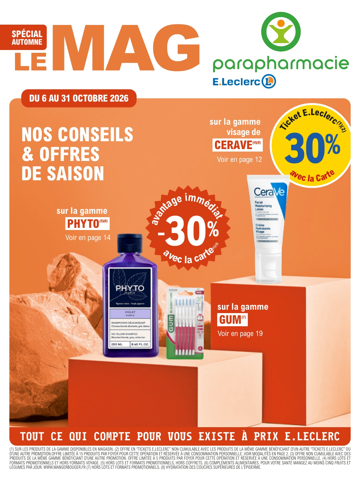 e-leclerc - Flyer E.Leclerc - Parapharmacie pour la semaine prochaine du du mardi 06/10/2026 au du samedi 31/10/2026