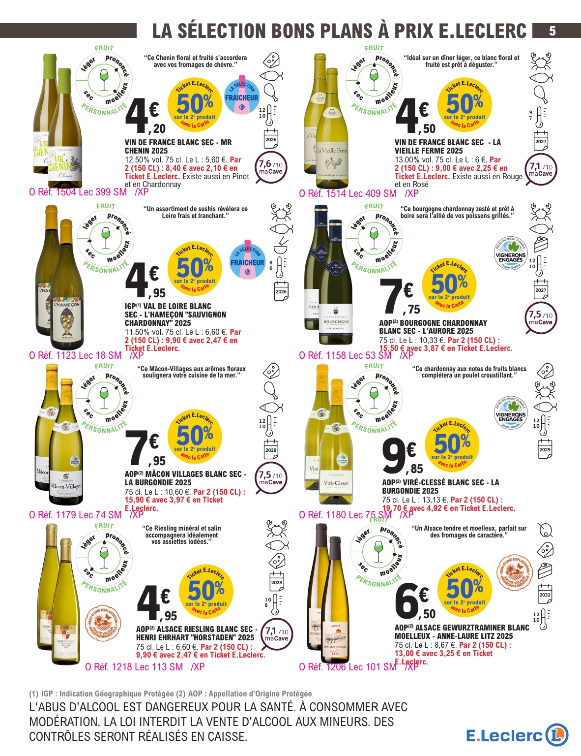 e-leclerc - Current E.Leclerc - Foire aux vins d'automne leaflet valid from du mardi 29/09/2026 to du samedi 10/10/2026 - page: 5
