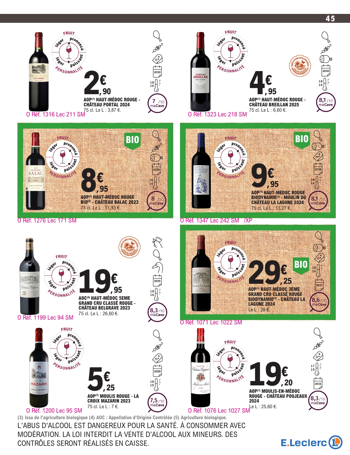 e-leclerc - Current E.Leclerc - Foire aux vins d'automne leaflet valid from du mardi 29/09/2026 to du samedi 10/10/2026 - page: 45