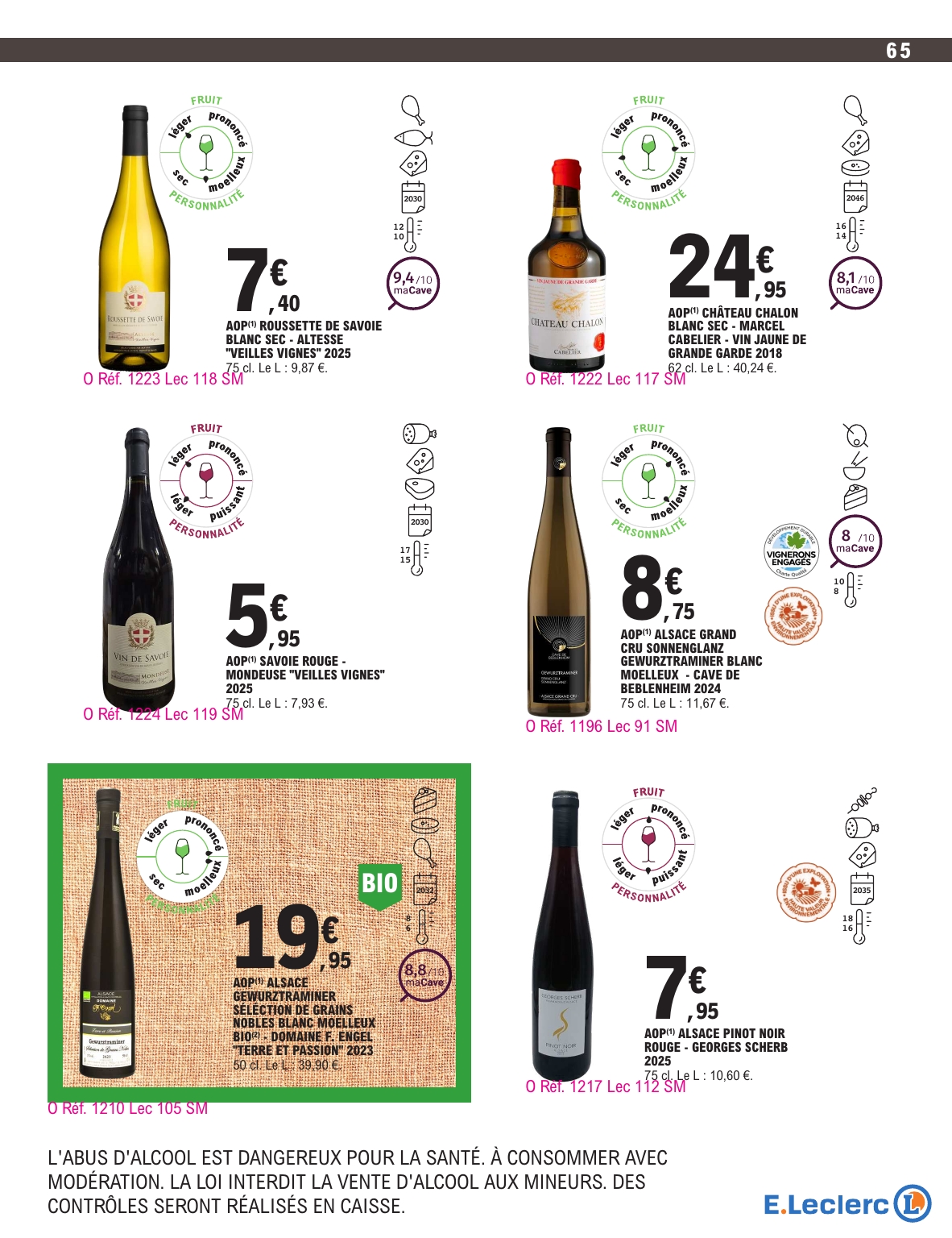 e-leclerc - Current E.Leclerc - Foire aux vins d'automne leaflet valid from du mardi 29/09/2026 to du samedi 10/10/2026 - page: 65