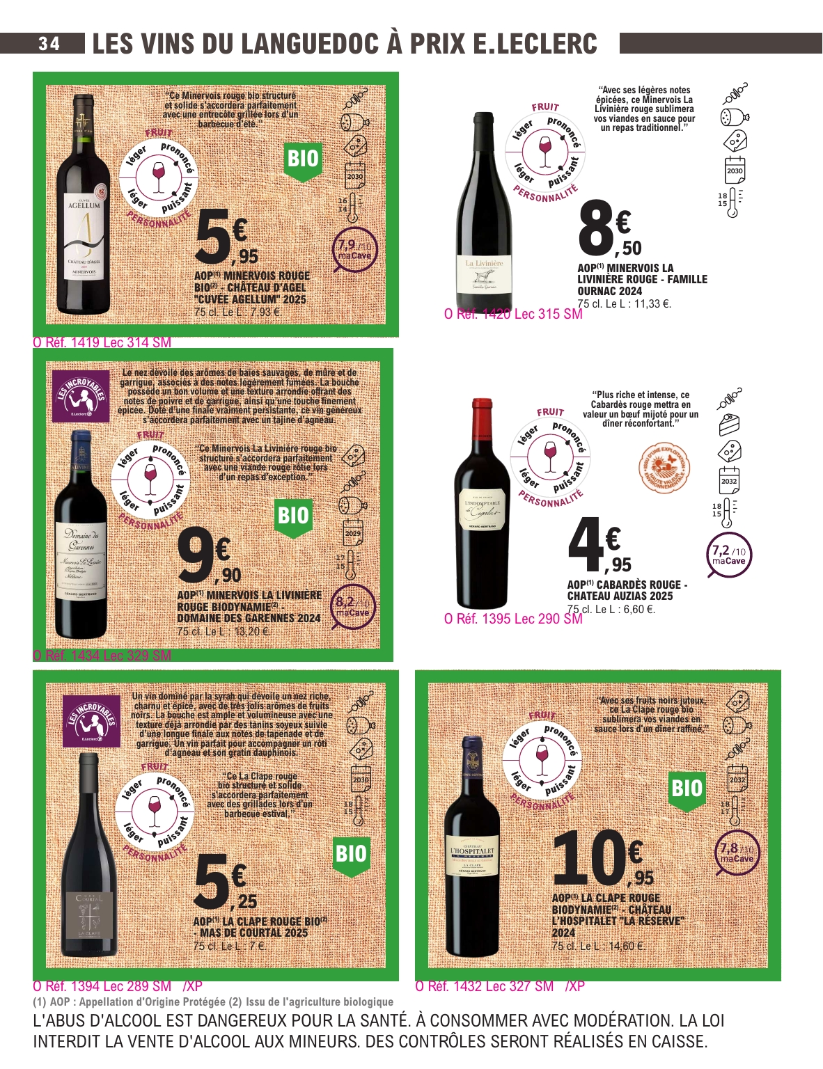 e-leclerc - Current E.Leclerc - Foire aux vins d'automne leaflet valid from du mardi 29/09/2026 to du samedi 10/10/2026 - page: 34