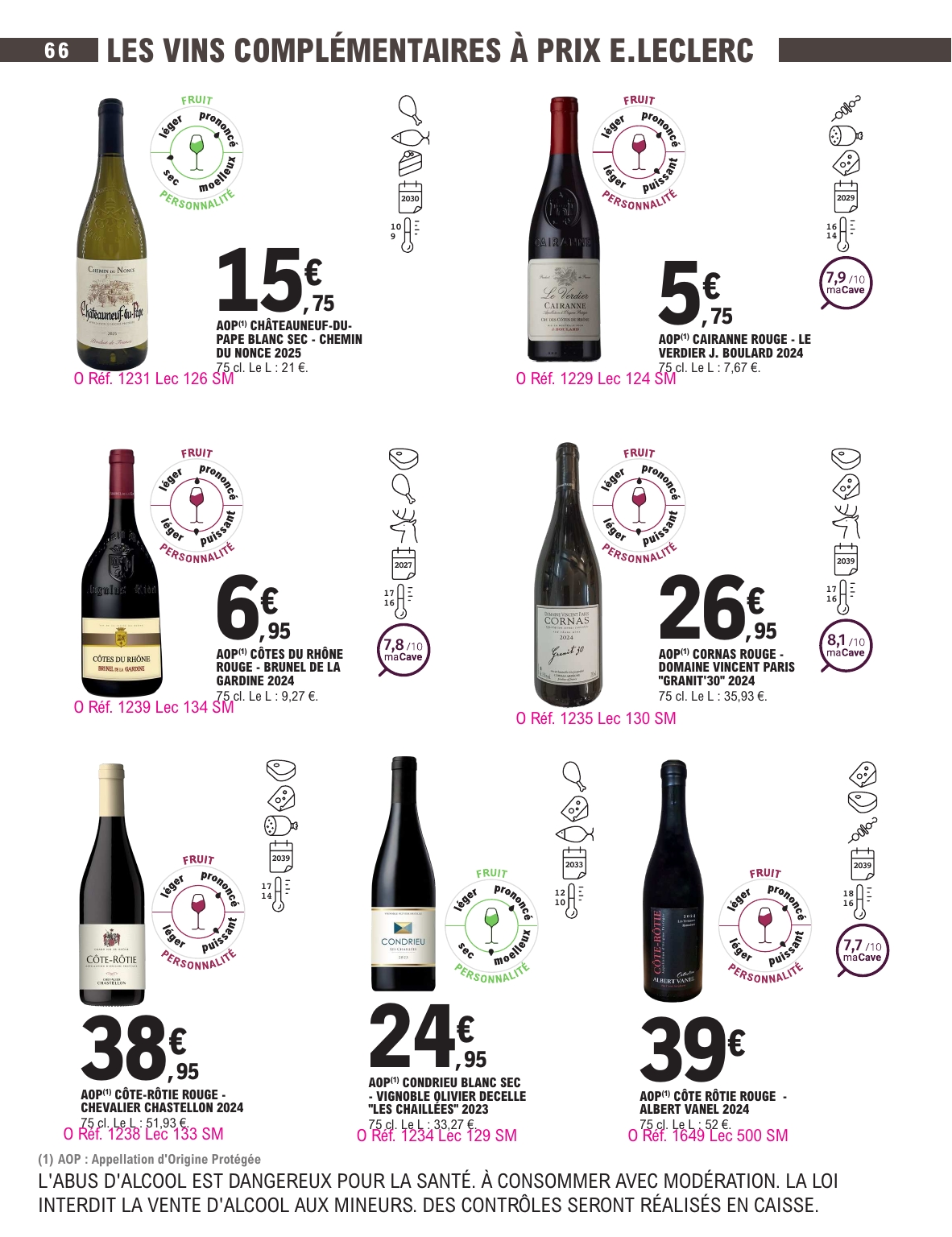 e-leclerc - Current E.Leclerc - Foire aux vins d'automne leaflet valid from du mardi 29/09/2026 to du samedi 10/10/2026 - page: 66