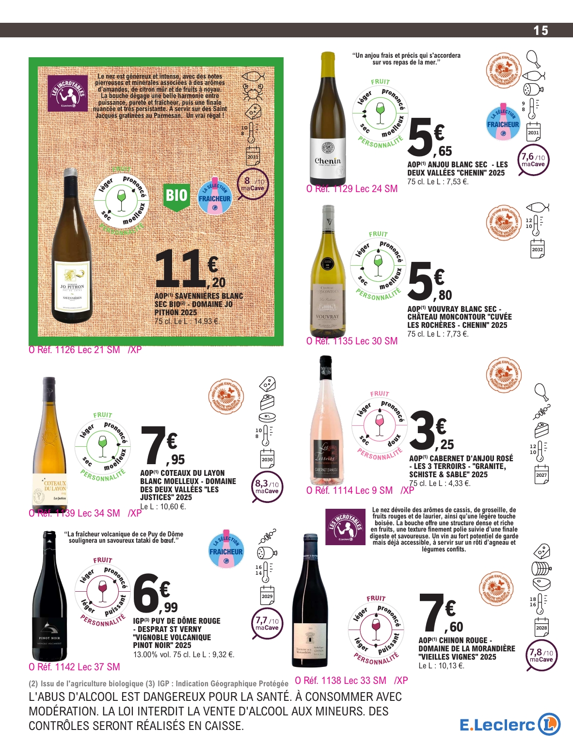 e-leclerc - Current E.Leclerc - Foire aux vins d'automne leaflet valid from du mardi 29/09/2026 to du samedi 10/10/2026 - page: 15
