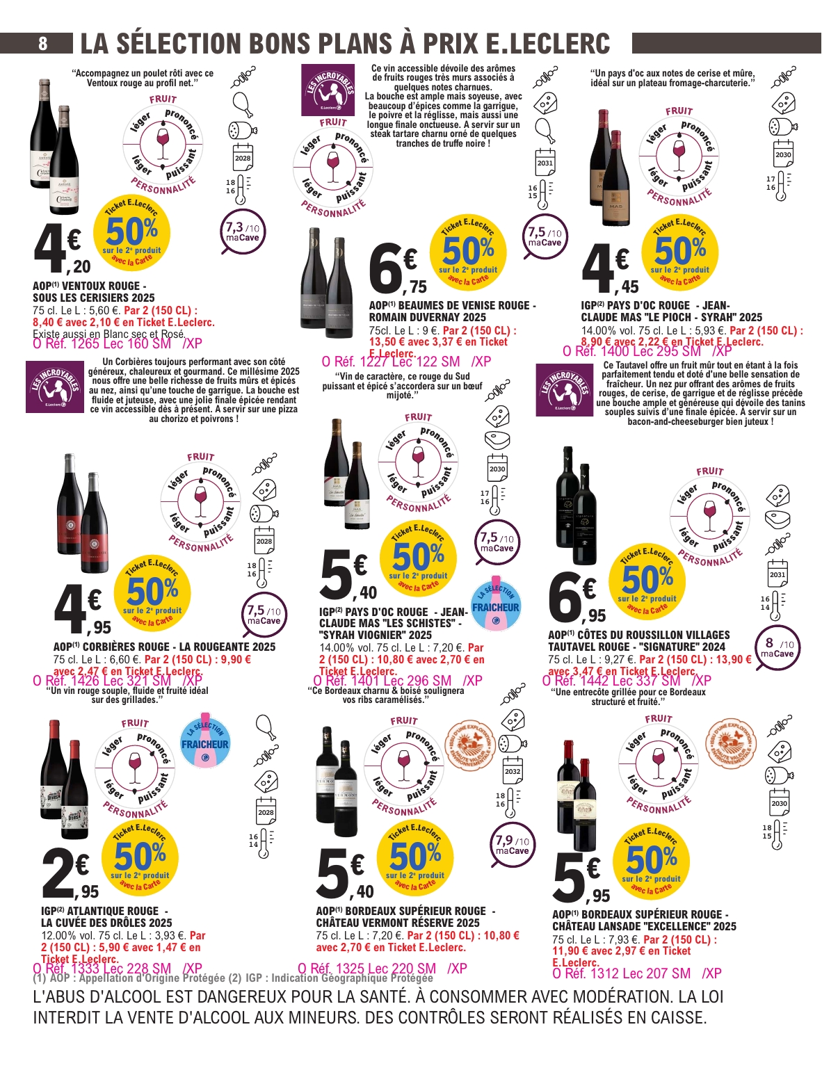 e-leclerc - Current E.Leclerc - Foire aux vins d'automne leaflet valid from du mardi 29/09/2026 to du samedi 10/10/2026 - page: 8