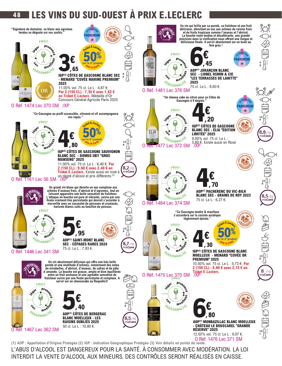 e-leclerc - Current E.Leclerc - Foire aux vins d'automne leaflet valid from du mardi 29/09/2026 to du samedi 10/10/2026 - page: 48