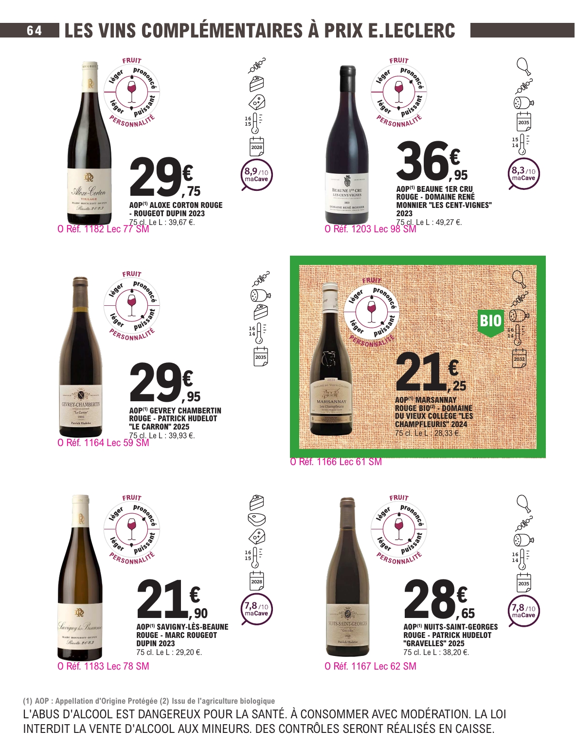 e-leclerc - Current E.Leclerc - Foire aux vins d'automne leaflet valid from du mardi 29/09/2026 to du samedi 10/10/2026 - page: 64