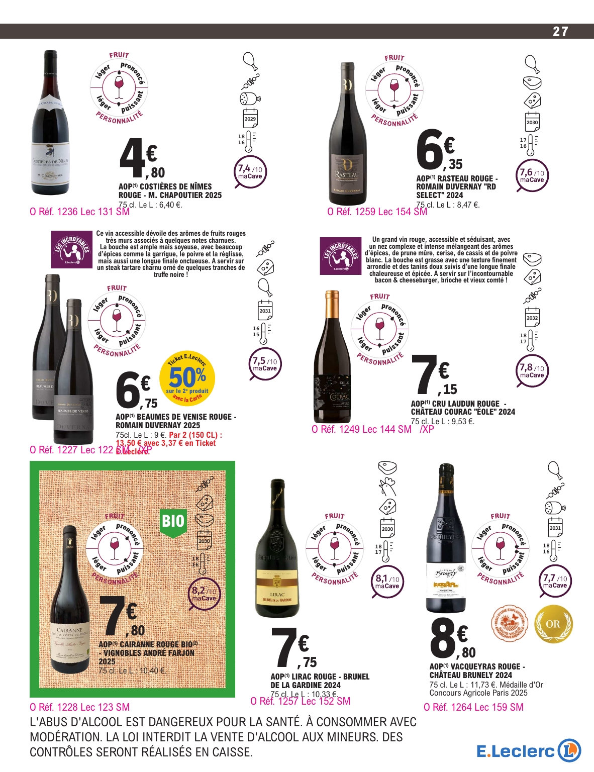 e-leclerc - Current E.Leclerc - Foire aux vins d'automne leaflet valid from du mardi 29/09/2026 to du samedi 10/10/2026 - page: 27