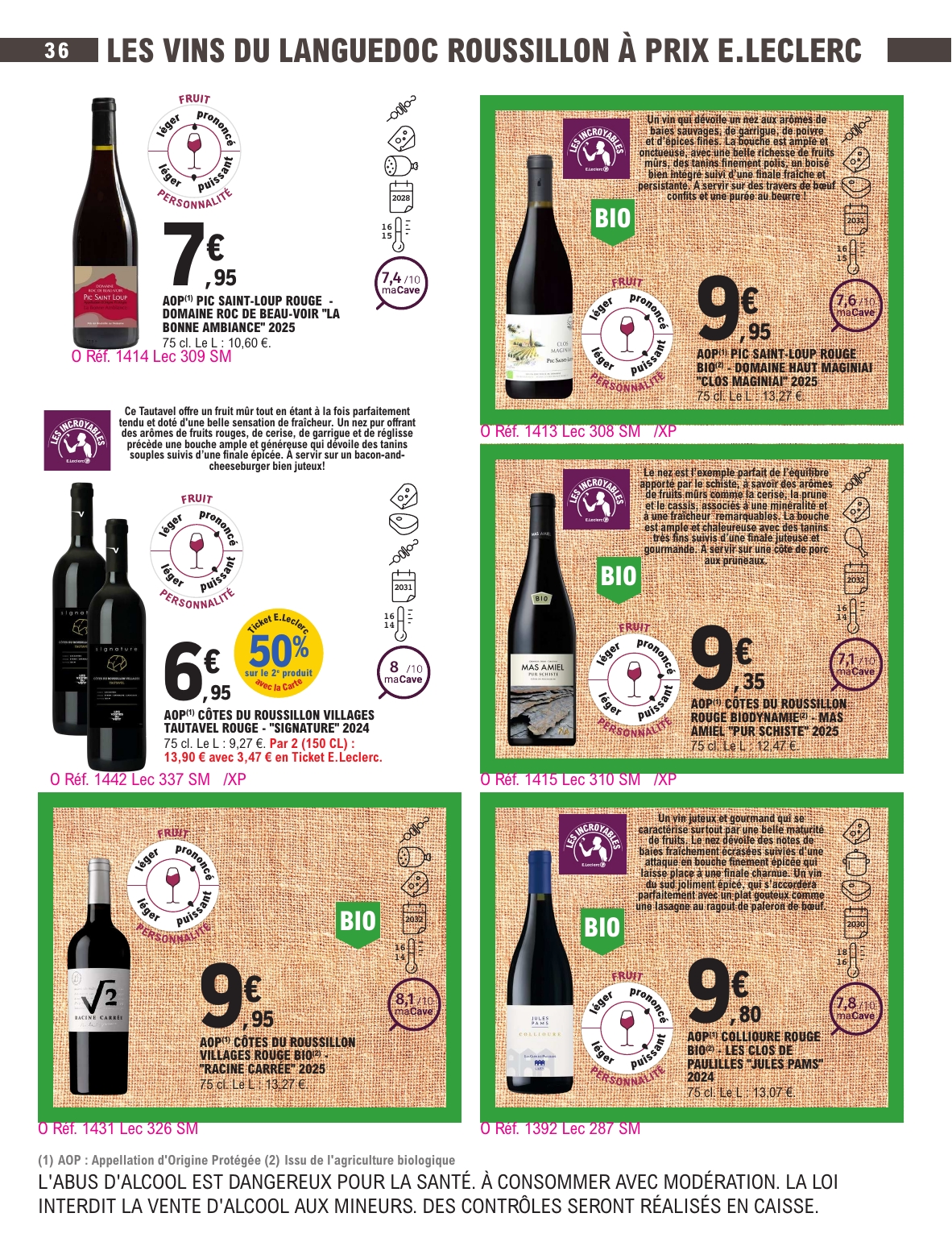 e-leclerc - Current E.Leclerc - Foire aux vins d'automne leaflet valid from du mardi 29/09/2026 to du samedi 10/10/2026 - page: 36