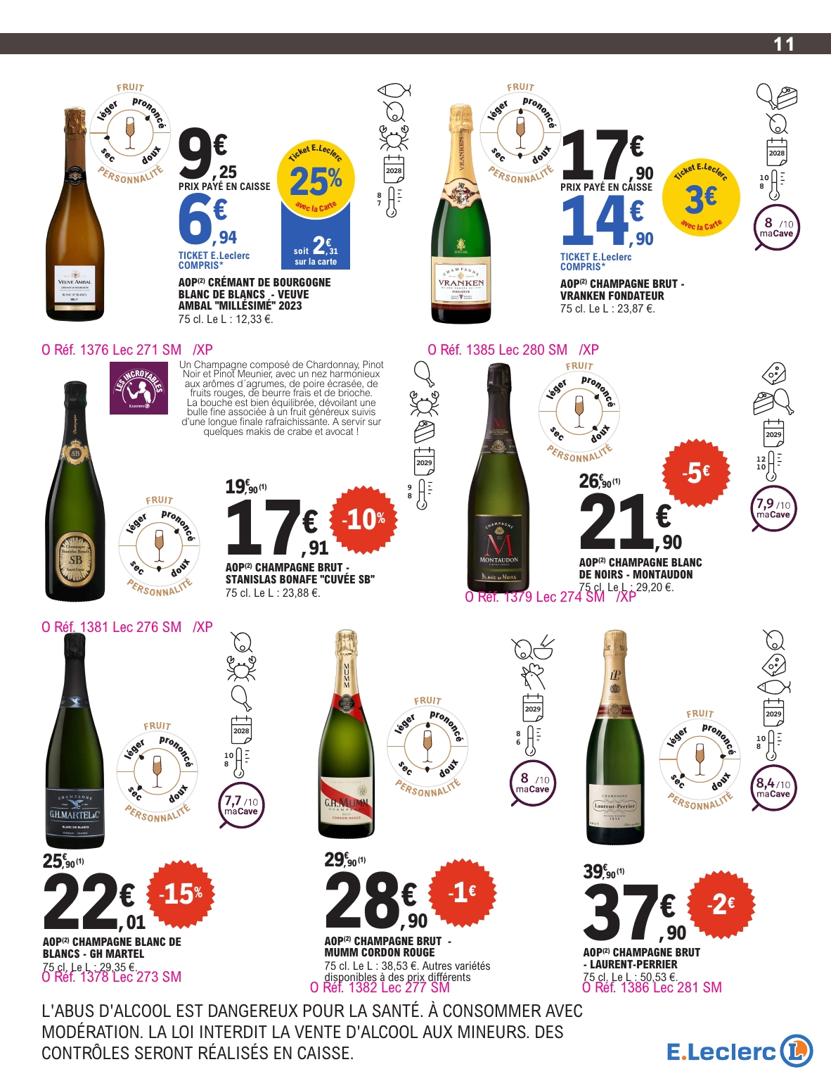 e-leclerc - Current E.Leclerc - Foire aux vins d'automne leaflet valid from du mardi 29/09/2026 to du samedi 10/10/2026 - page: 11