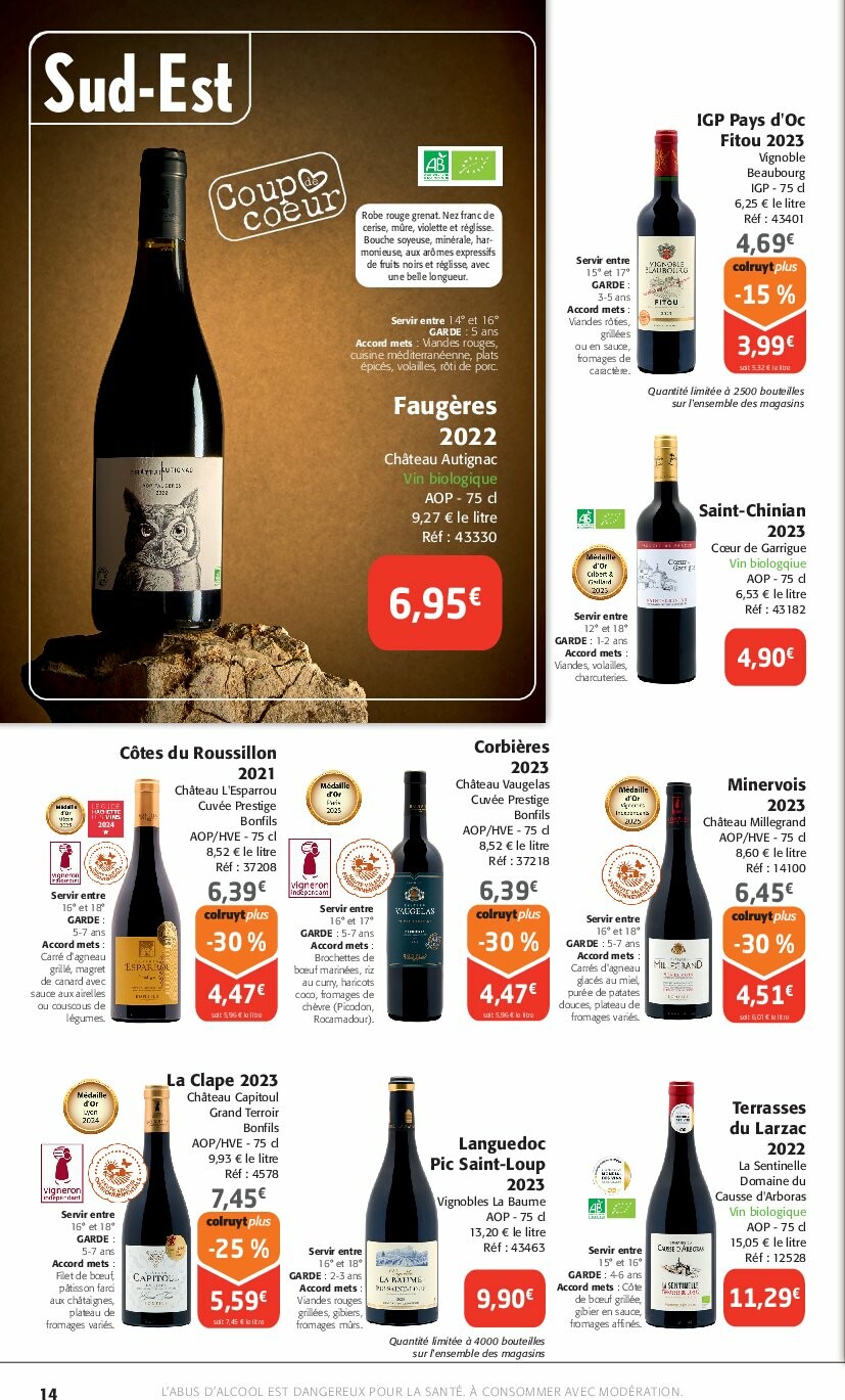 colruyt - Catalogue Colruyt - Foire aux Vins valable du 24/09 au 12/10 - page: 14