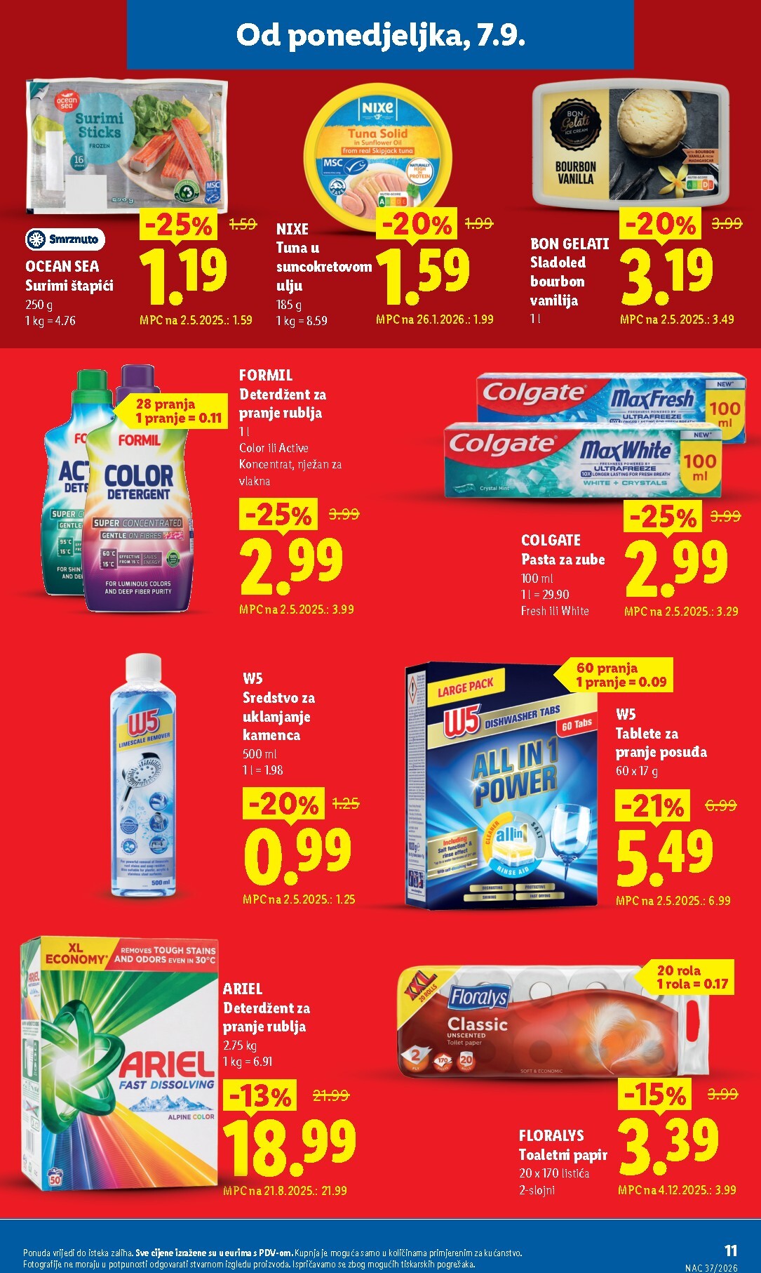 lidl - Aktualni katalog Lidl - Svaki tjedan trajno snižene cijene od ponedjeljka, 28.09.2026 do nedjelje, 04.10.2026 - page: 11