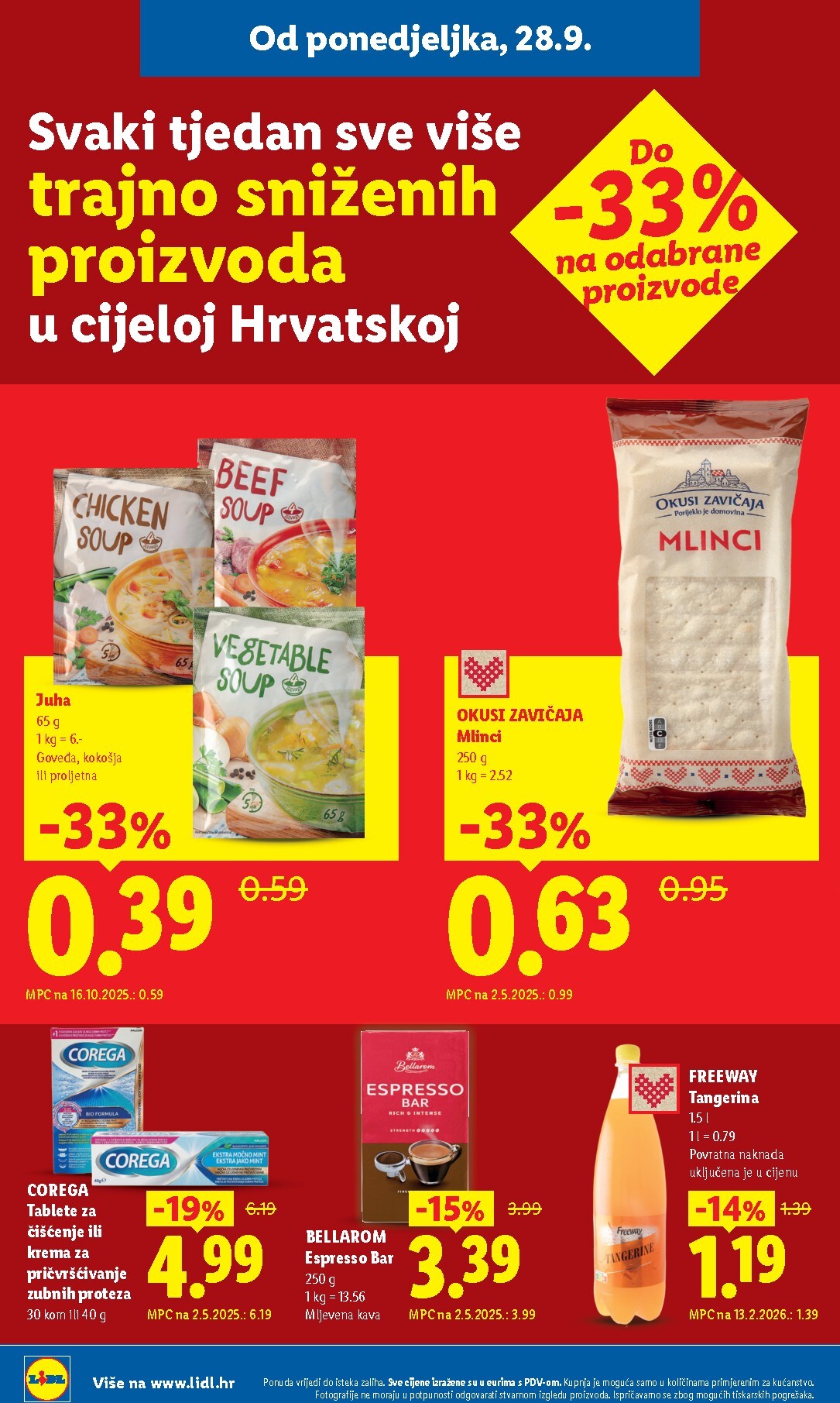 lidl - Aktualni katalog Lidl - Svaki tjedan trajno snižene cijene od ponedjeljka, 28.09.2026 do nedjelje, 04.10.2026 - page: 2