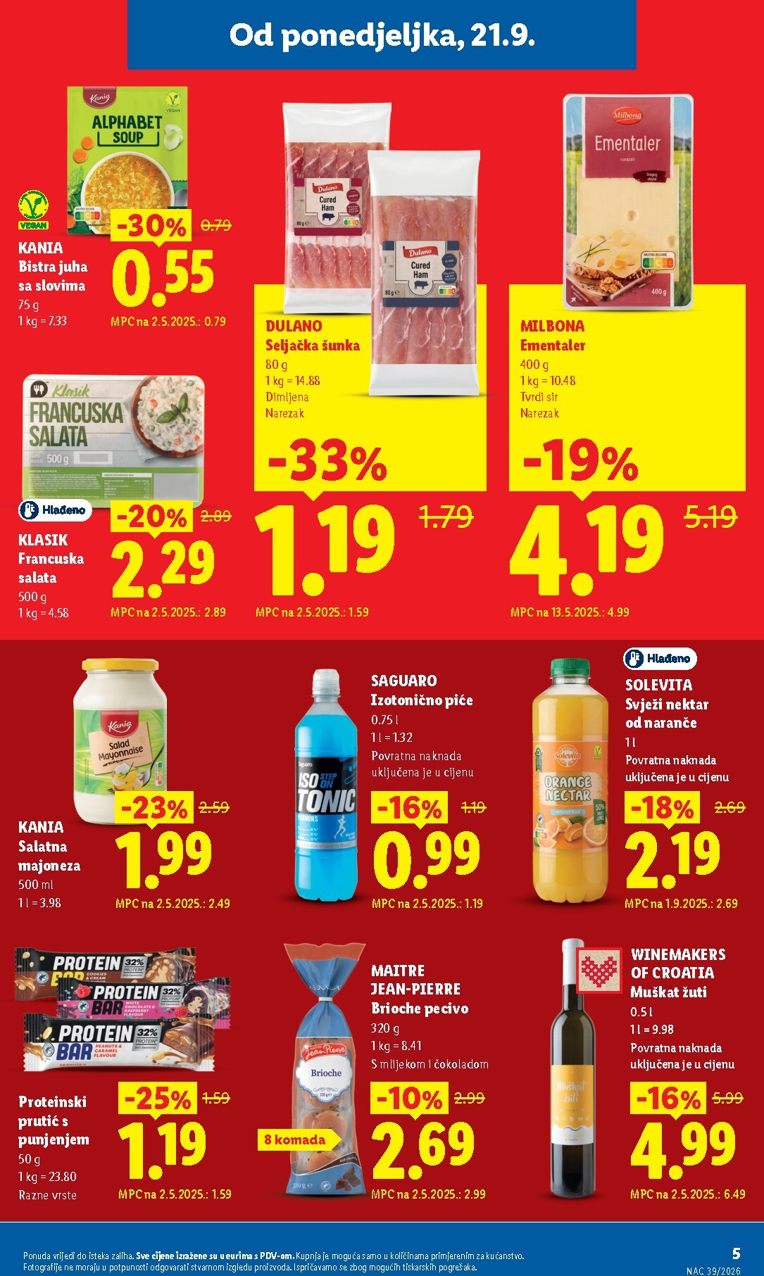 lidl - Aktualni katalog Lidl - Svaki tjedan trajno snižene cijene od ponedjeljka, 28.09.2026 do nedjelje, 04.10.2026 - page: 5