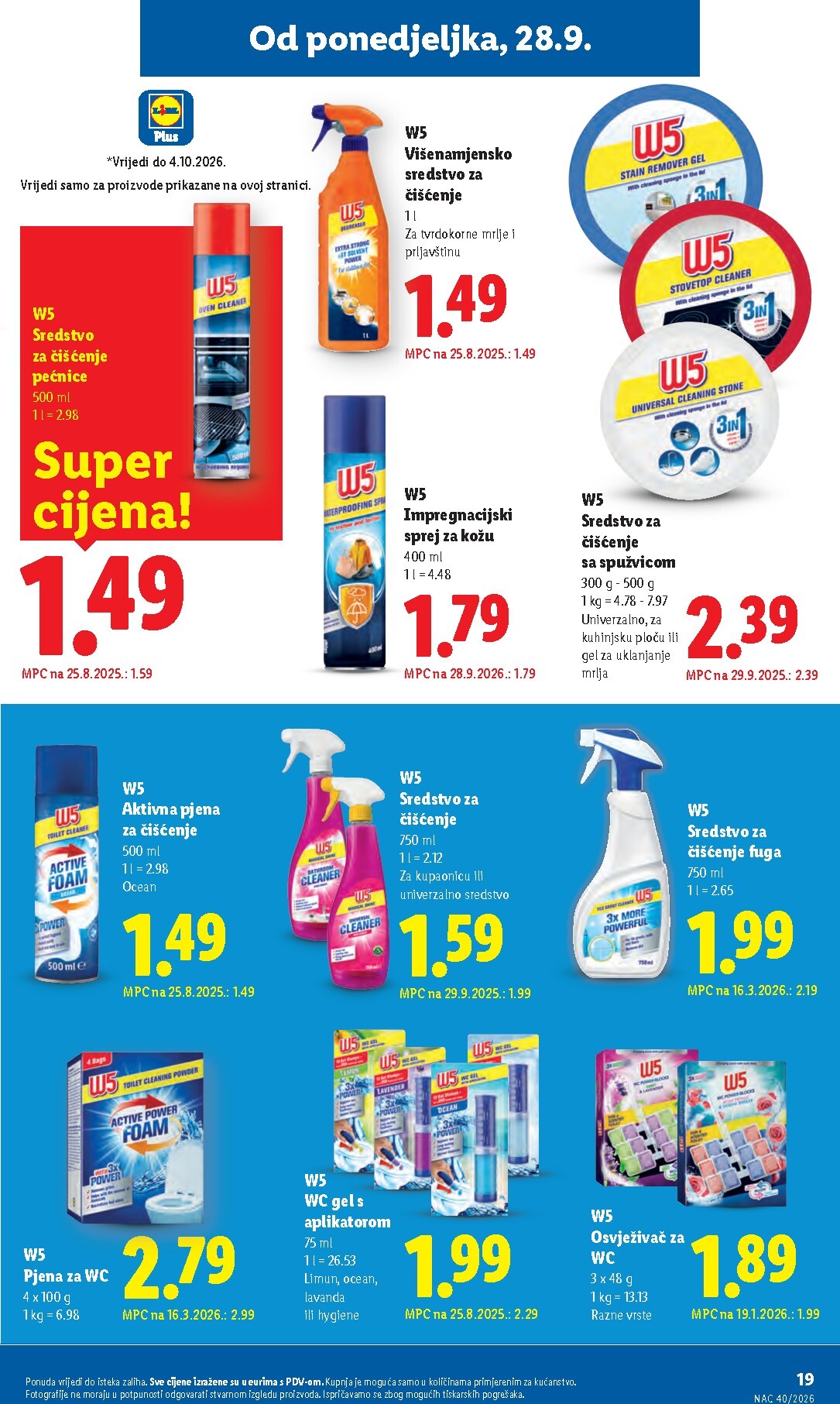 lidl - Aktualni katalog Lidl od ponedjeljka, 28.09.2026 do nedjelje, 04.10.2026 - page: 19
